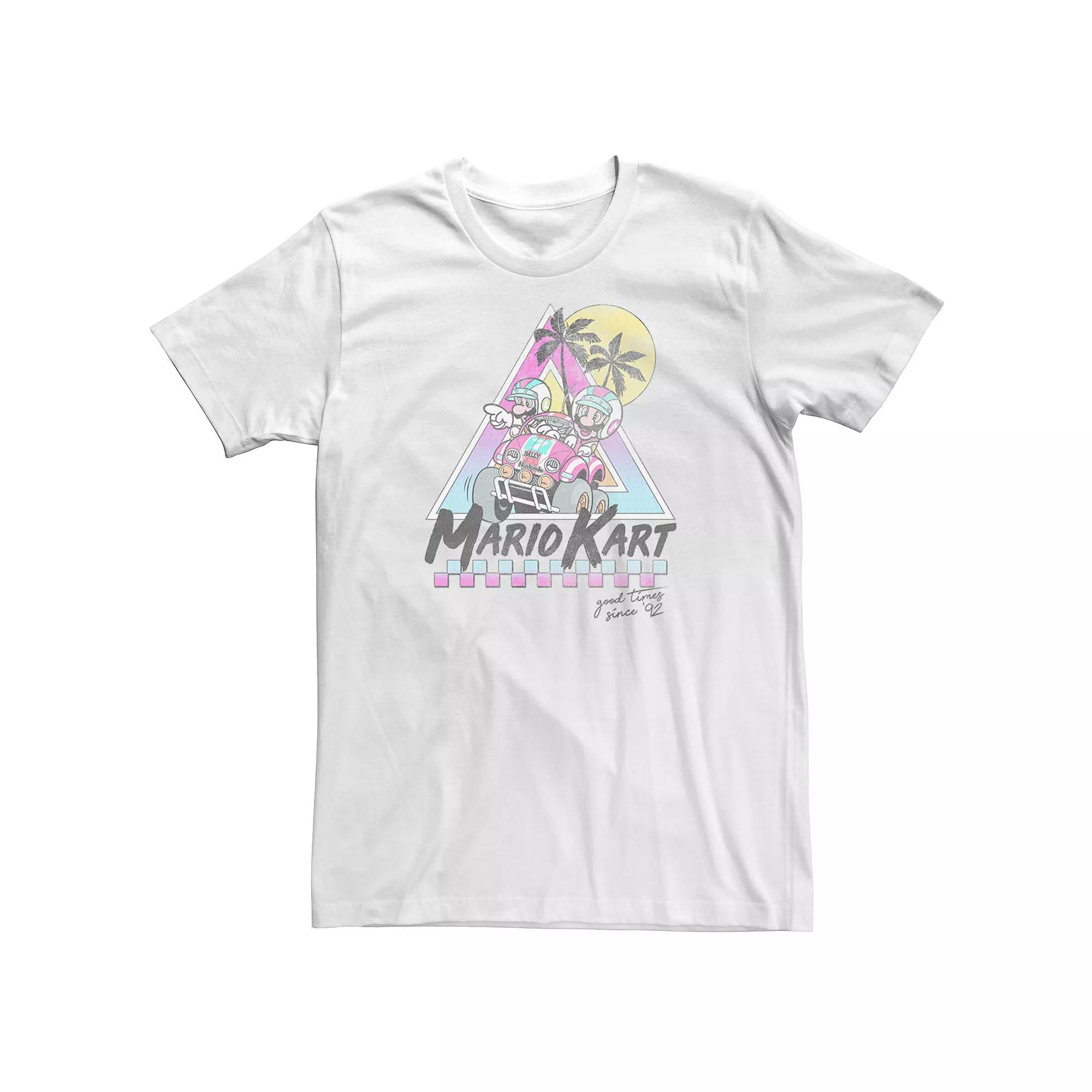 Big & Tall Mario Kart Mario And Luigi Good Time Since 92 Vintage Tee, Men's,  Product Image
