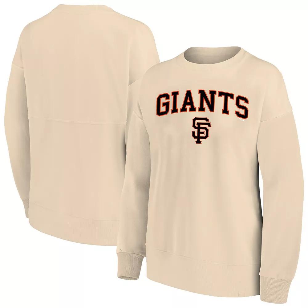 Women's Profile  Oatmeal San Francisco Giants Plus Size French Terry Pullover Sweatshirt, Size: 3XL, Team Product Image