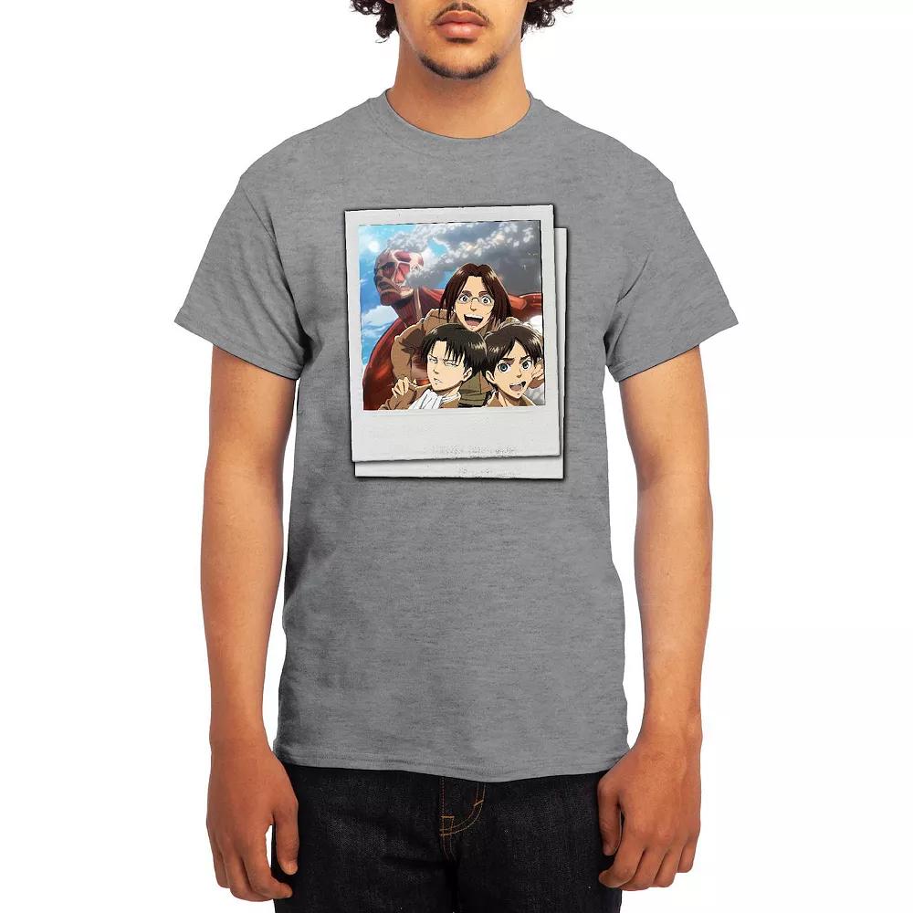 Men's Attack on Titan Group Instant Photo Tee, Boy's, Size: Large, Grey Kelly Product Image