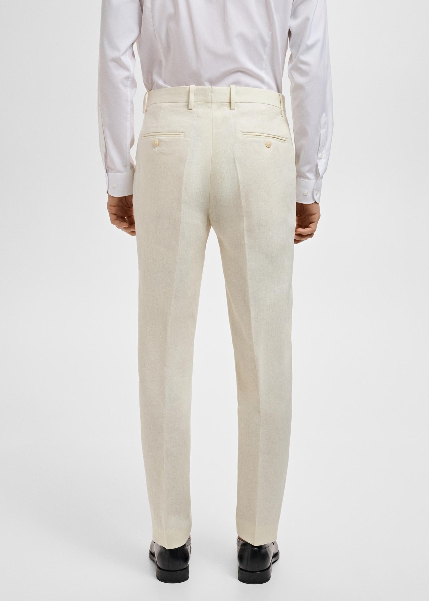 Amalfi 100% linen slim-fit suit pants - Men | MANGO USA Product Image