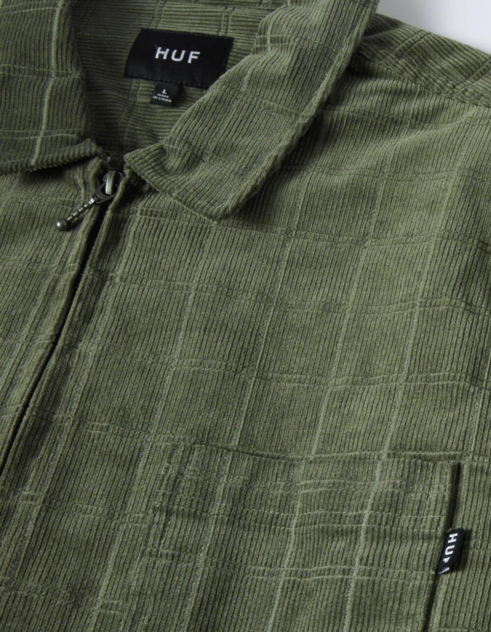 HUF Trenton Zip Mens Shacket - OLIVE Product Image
