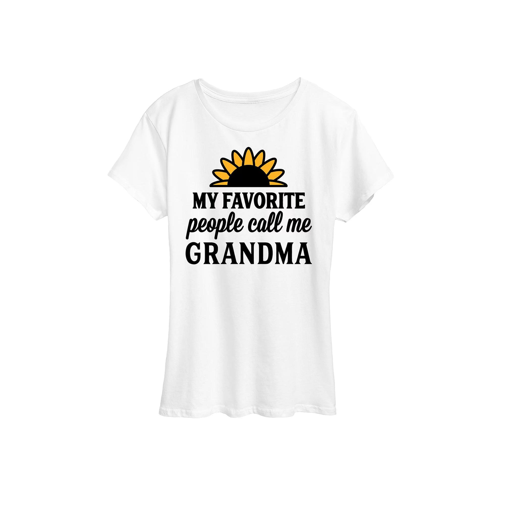 Women's Favorite People Call Me Grandma Graphic Tee,  Product Image