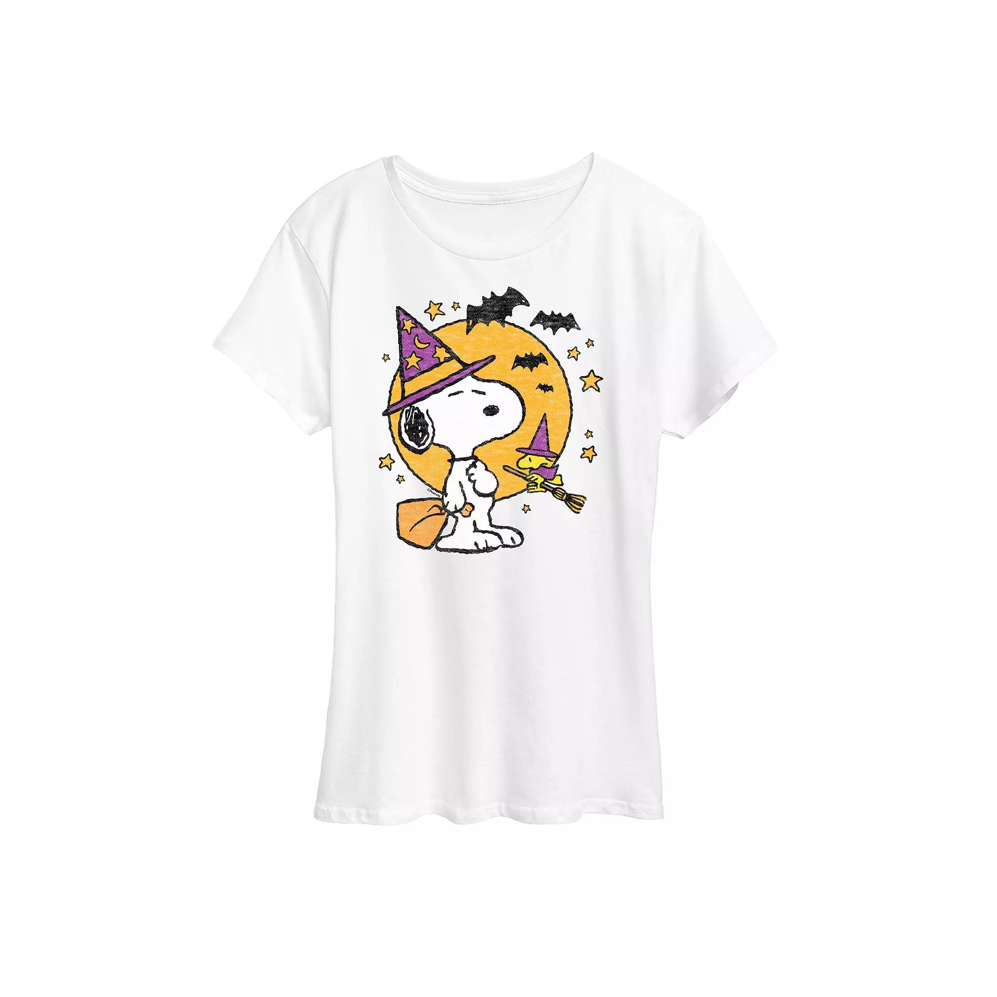 Women's Peanuts Snoopy & Woodstock Witchcraft Graphic Tee,  Product Image