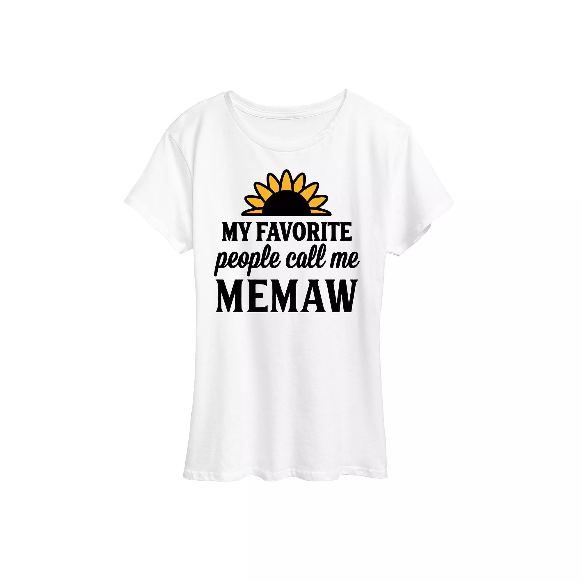 Women's Favorite People Call Me Memaw Graphic Tee,  Product Image