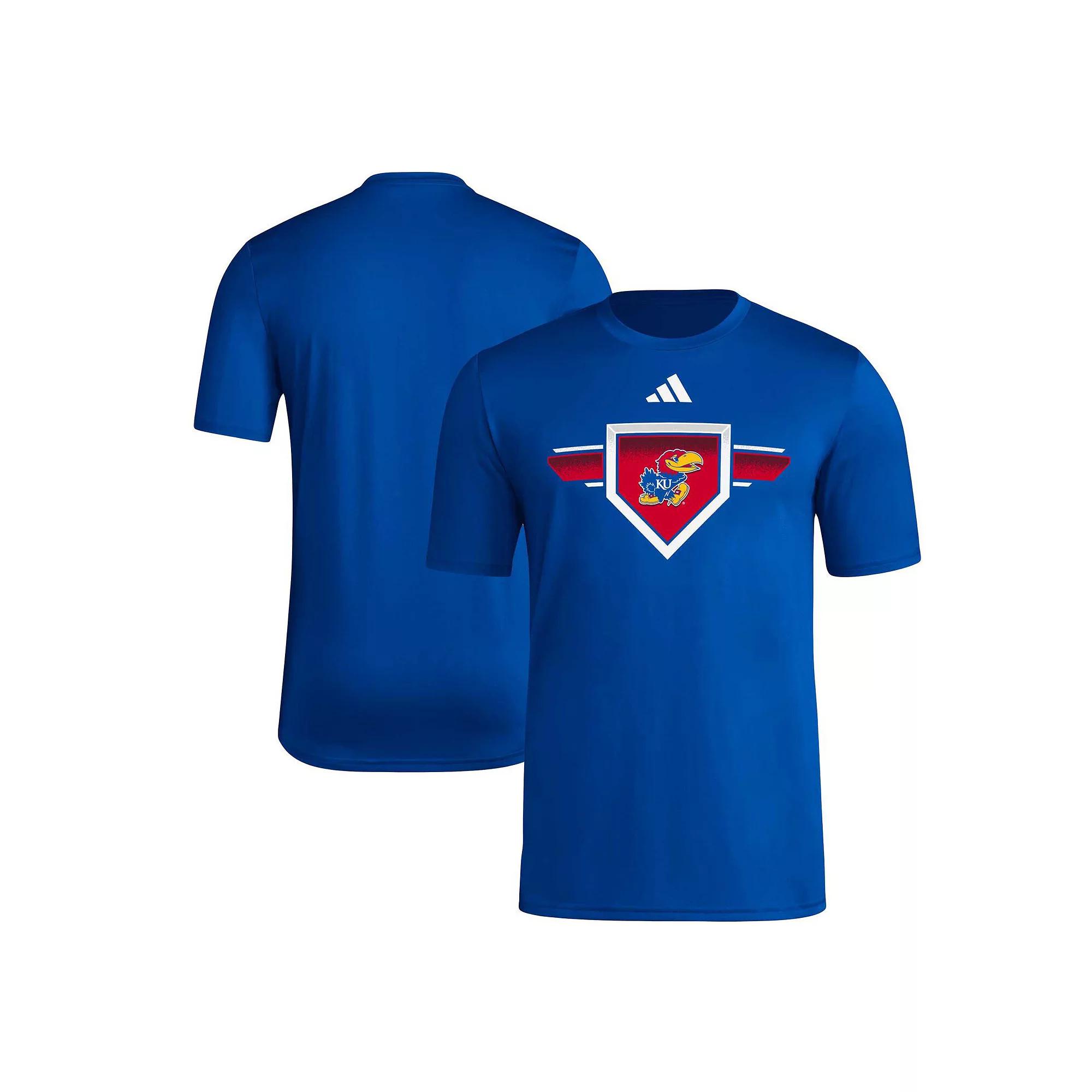 Men's adidas Royal Kansas Jayhawks 2023/24 AEROREADY Homeland Plate Pregame T-Shirt, Size: XL, Blue Product Image