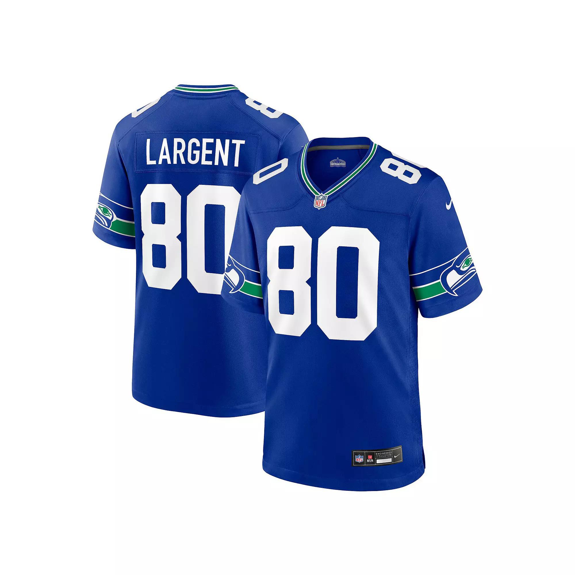 Men's Nike Steve Largent Royal Seattle Seahawks Throwback Retired Player Game Jersey,  Product Image