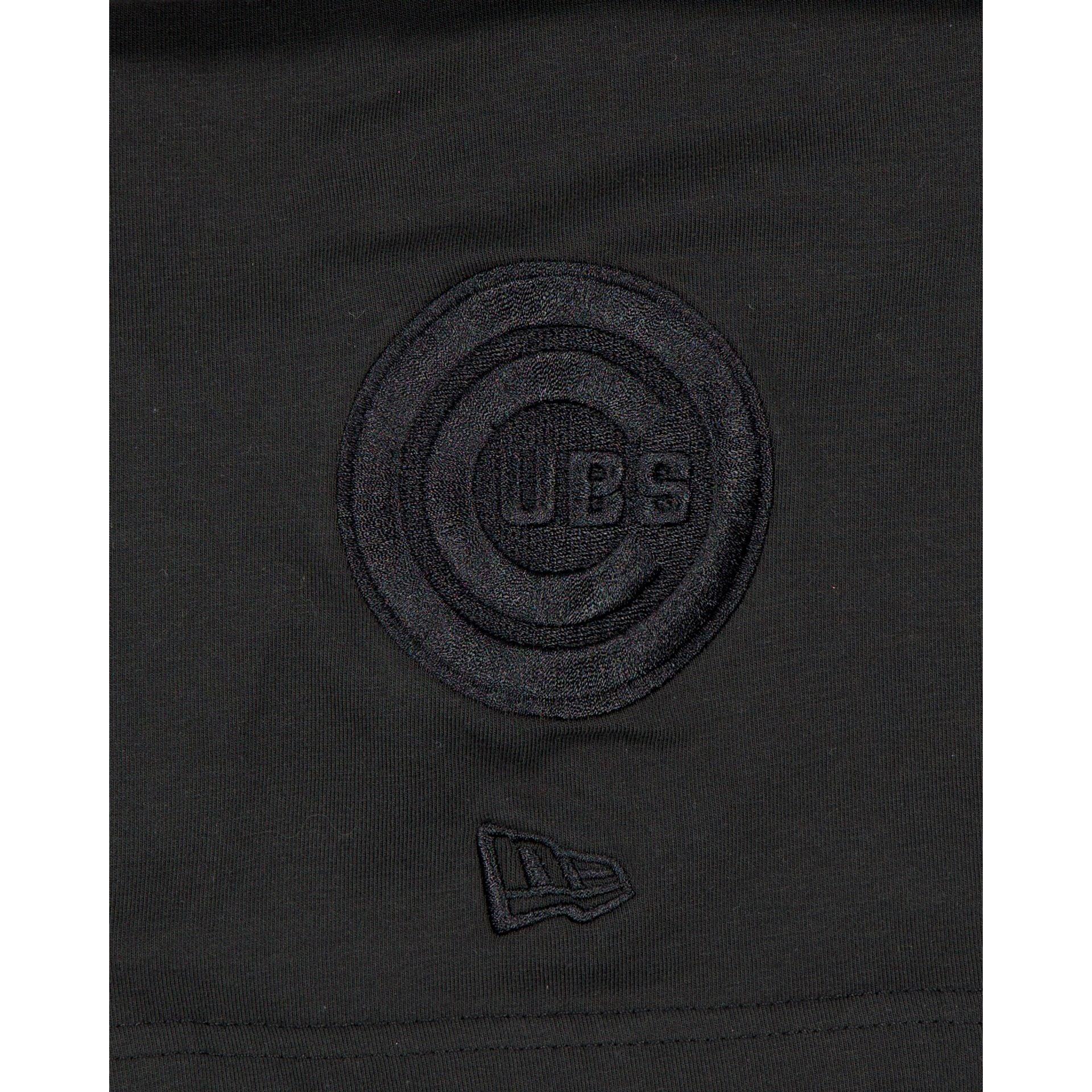 Chicago Cubs Black on Black Logo Select T-Shirt Male Product Image