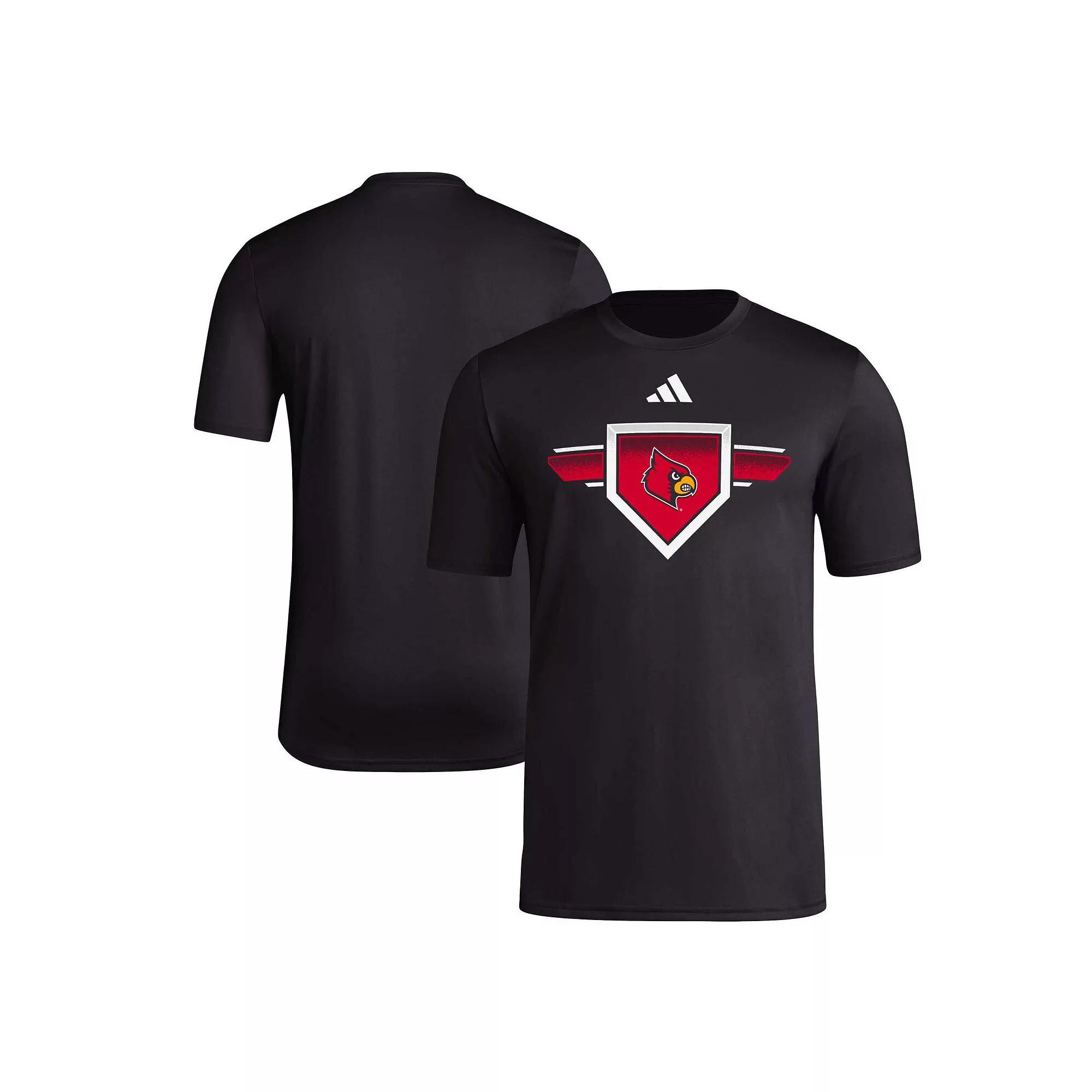 Men's adidas Black Louisville Cardinals 2023/24 AEROREADY Homeland Plate Pregame T-Shirt, Size: Large Product Image