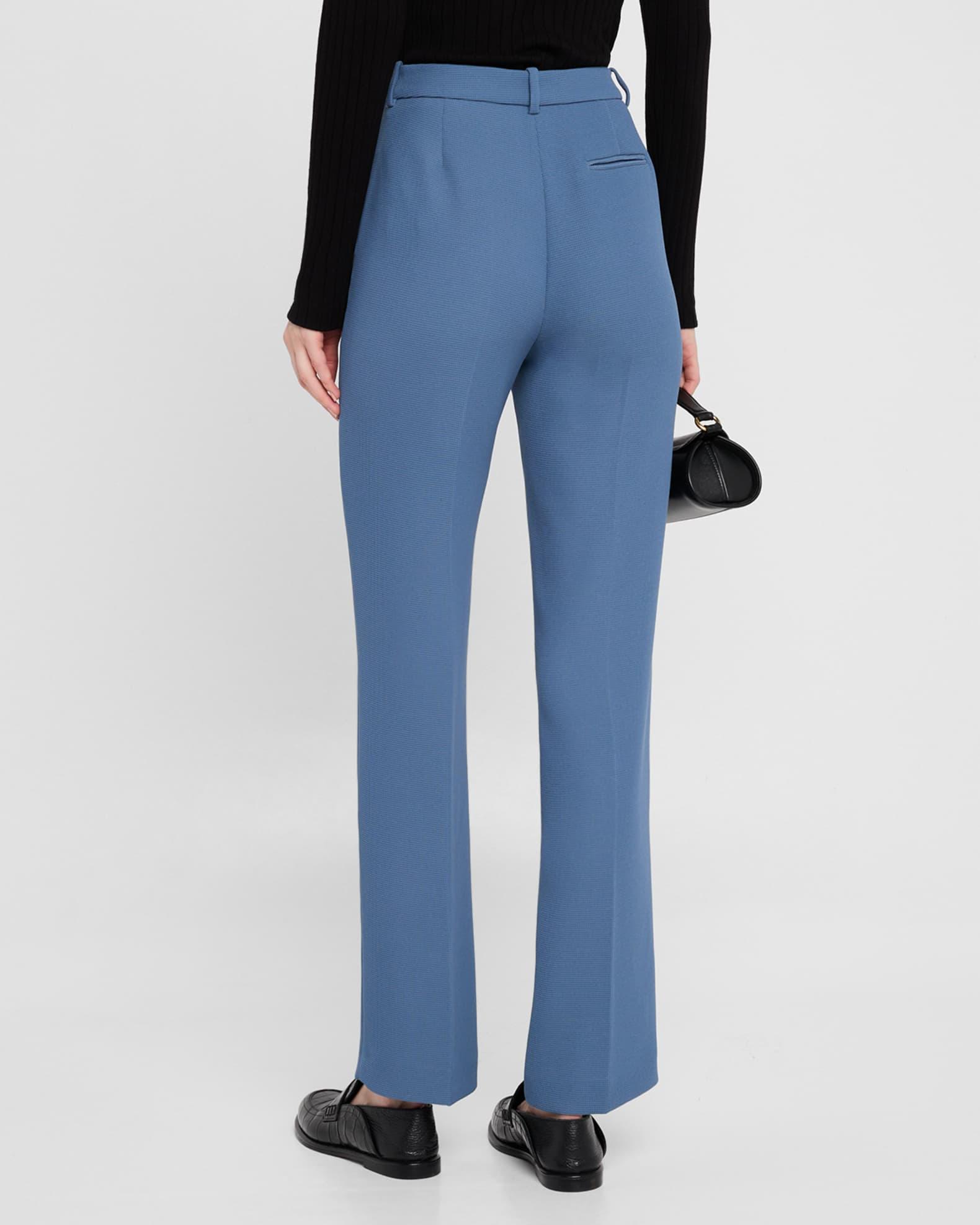 Cropped Slim-Fit Pique Trousers Product Image