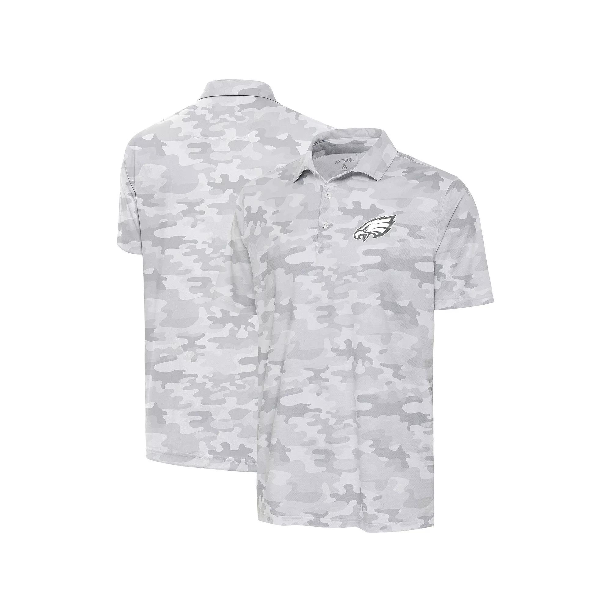 Men's Antigua White San Francisco 49ers Anthracite Logo Collide Polo,  Product Image