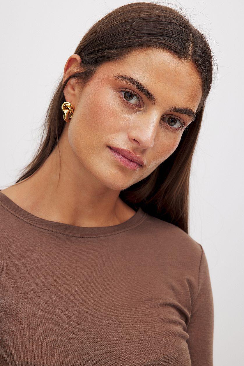 Round Neck Long Sleeve Top Product Image