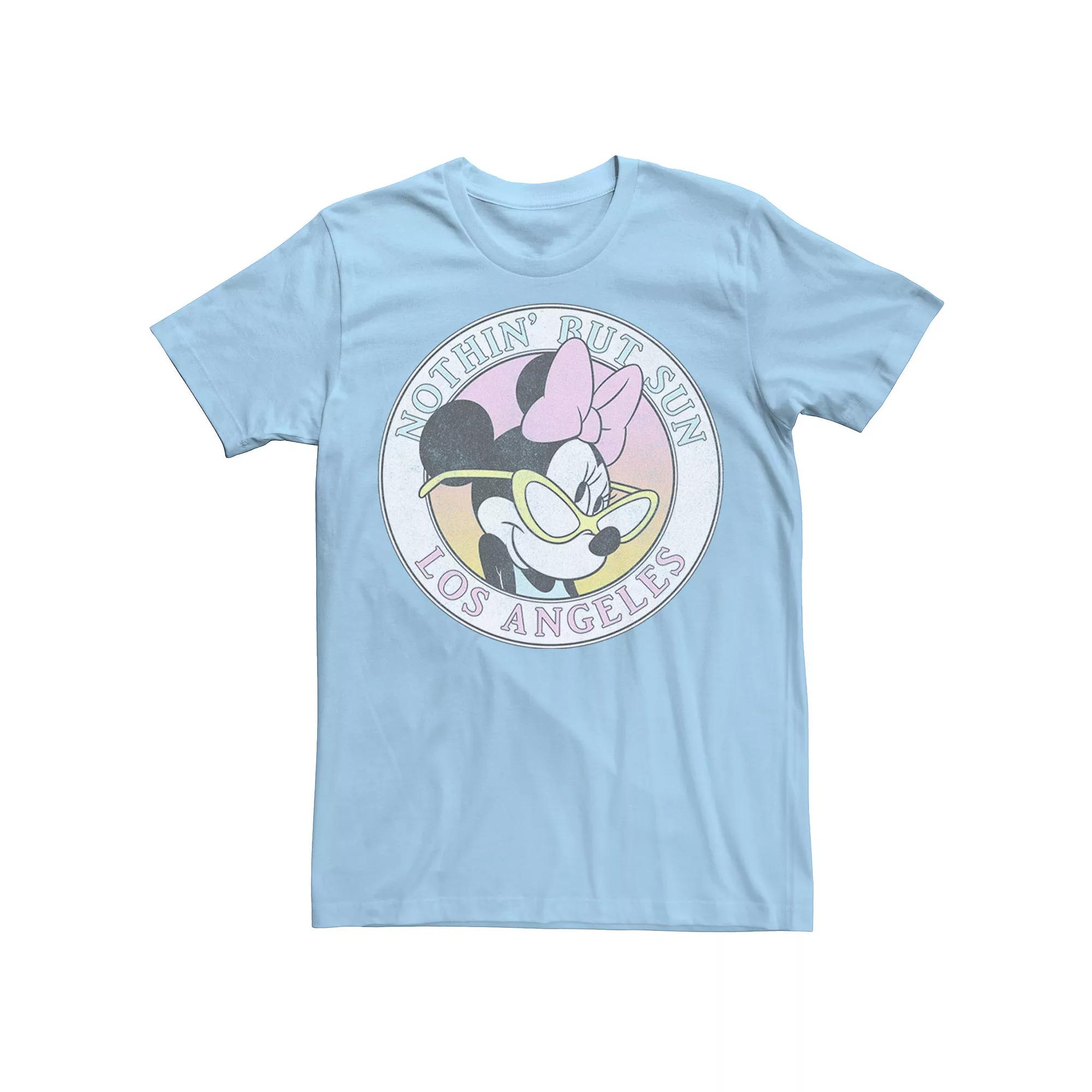 Disney's Mickey & Friends Minnie Los Angeles Portrait Men's Tee, Size: Medium, Light Blue Product Image