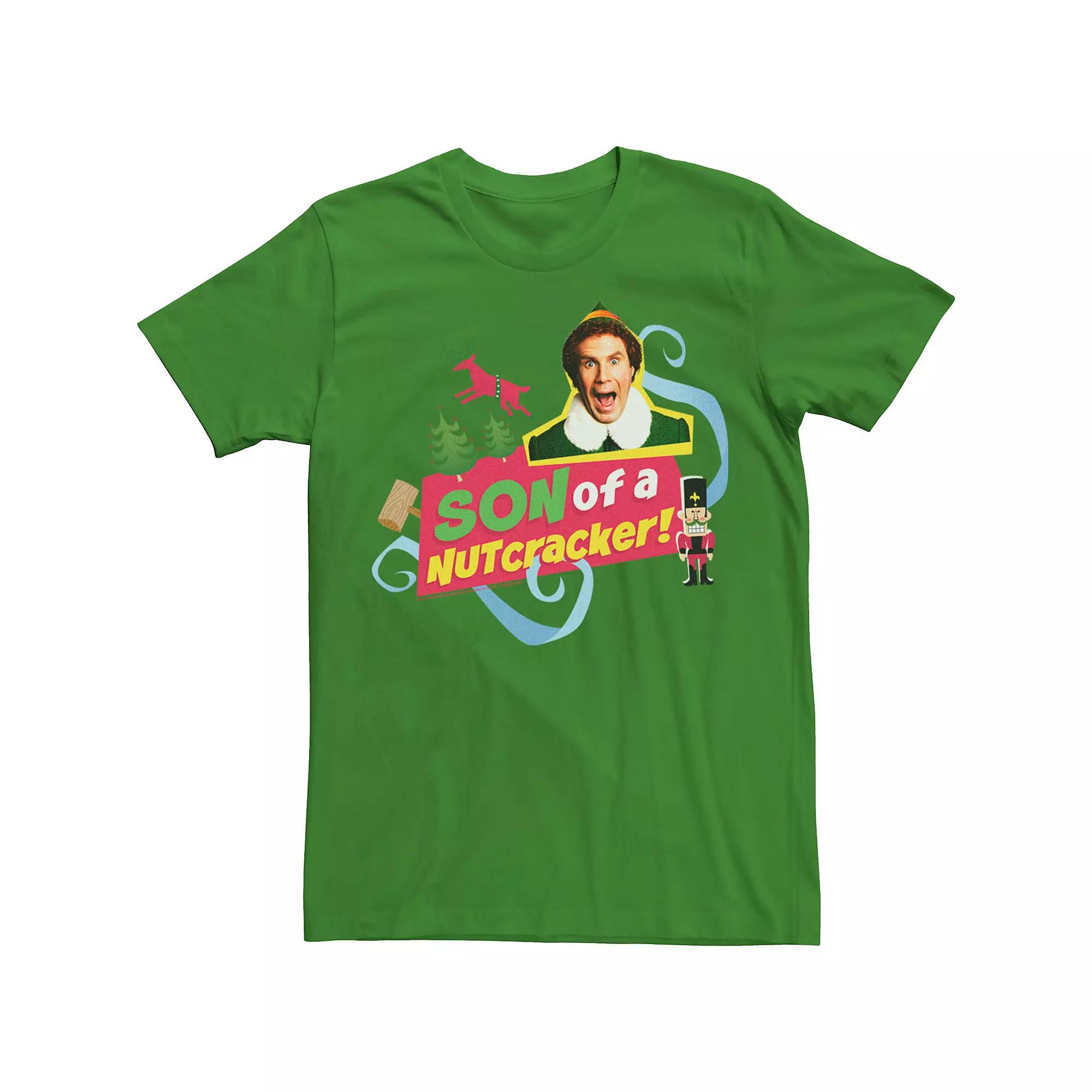 Men's Elf Buddy Son Of A Nutcracker Text Banner Tee,  Product Image