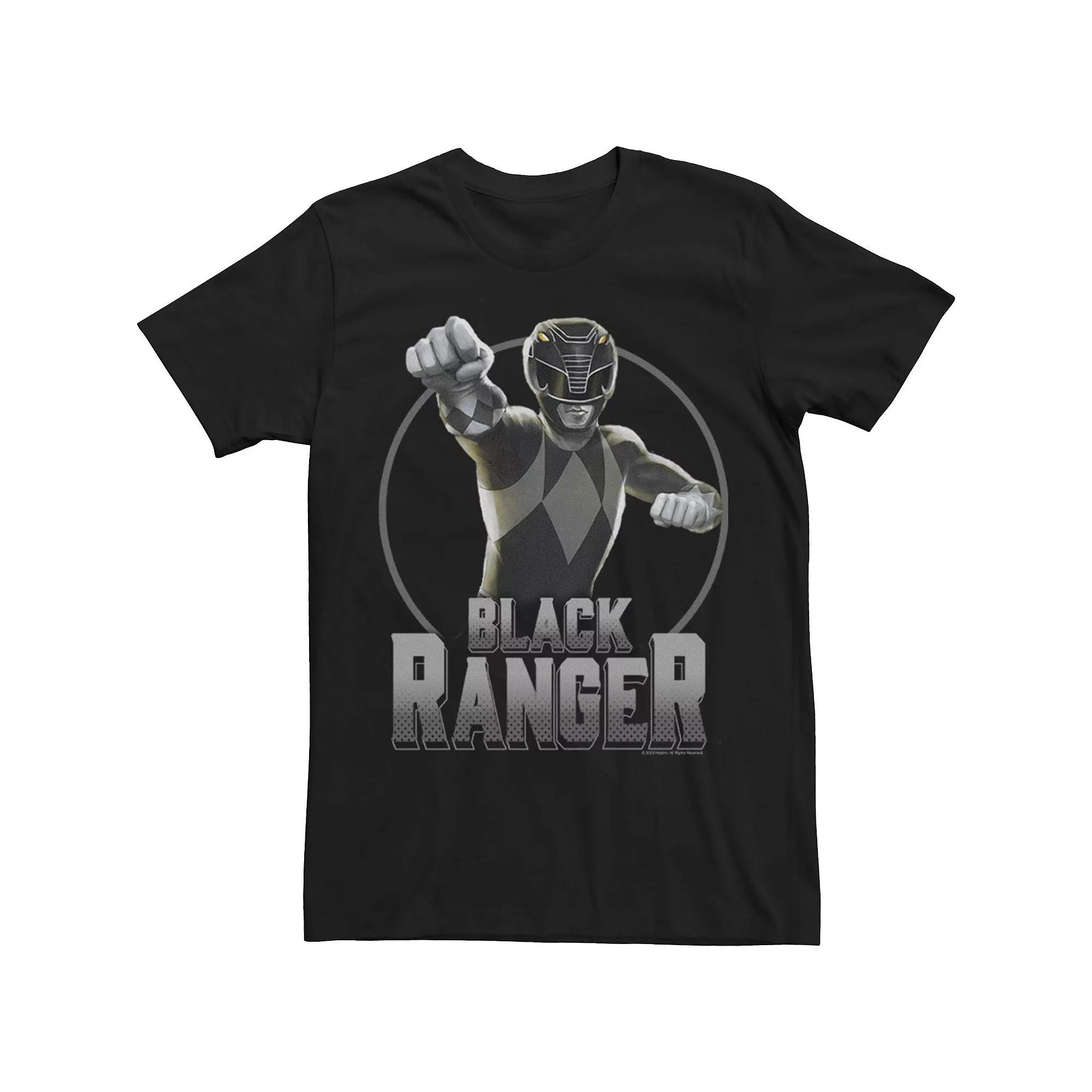 Men's Power Rangers Black Ranger Simple Portrait Tee,  Product Image
