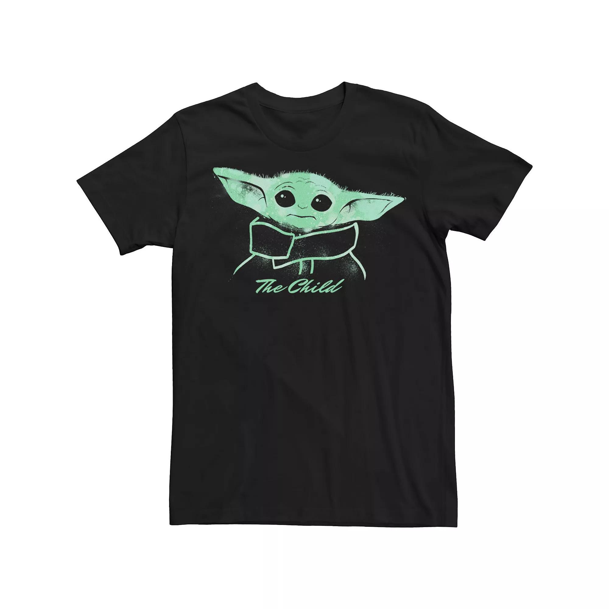 Men's Star Wars Painted The Child aka Baby Yoda Poster Tee, Size: Medium, Black Product Image