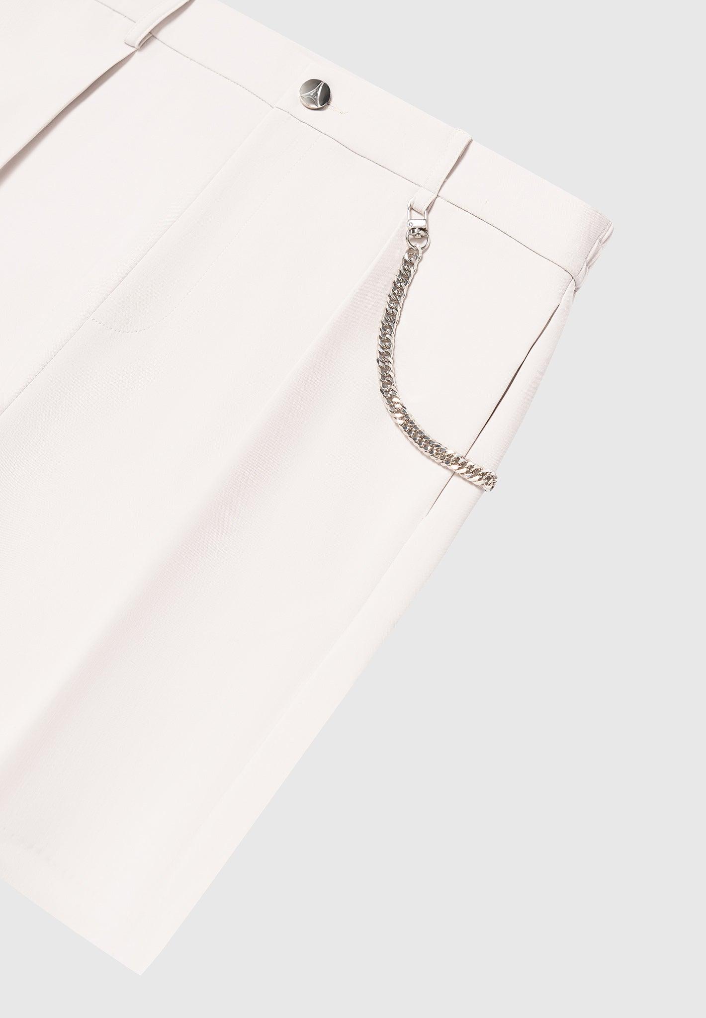 Tailored Shorts With Chain - Stone Male Product Image