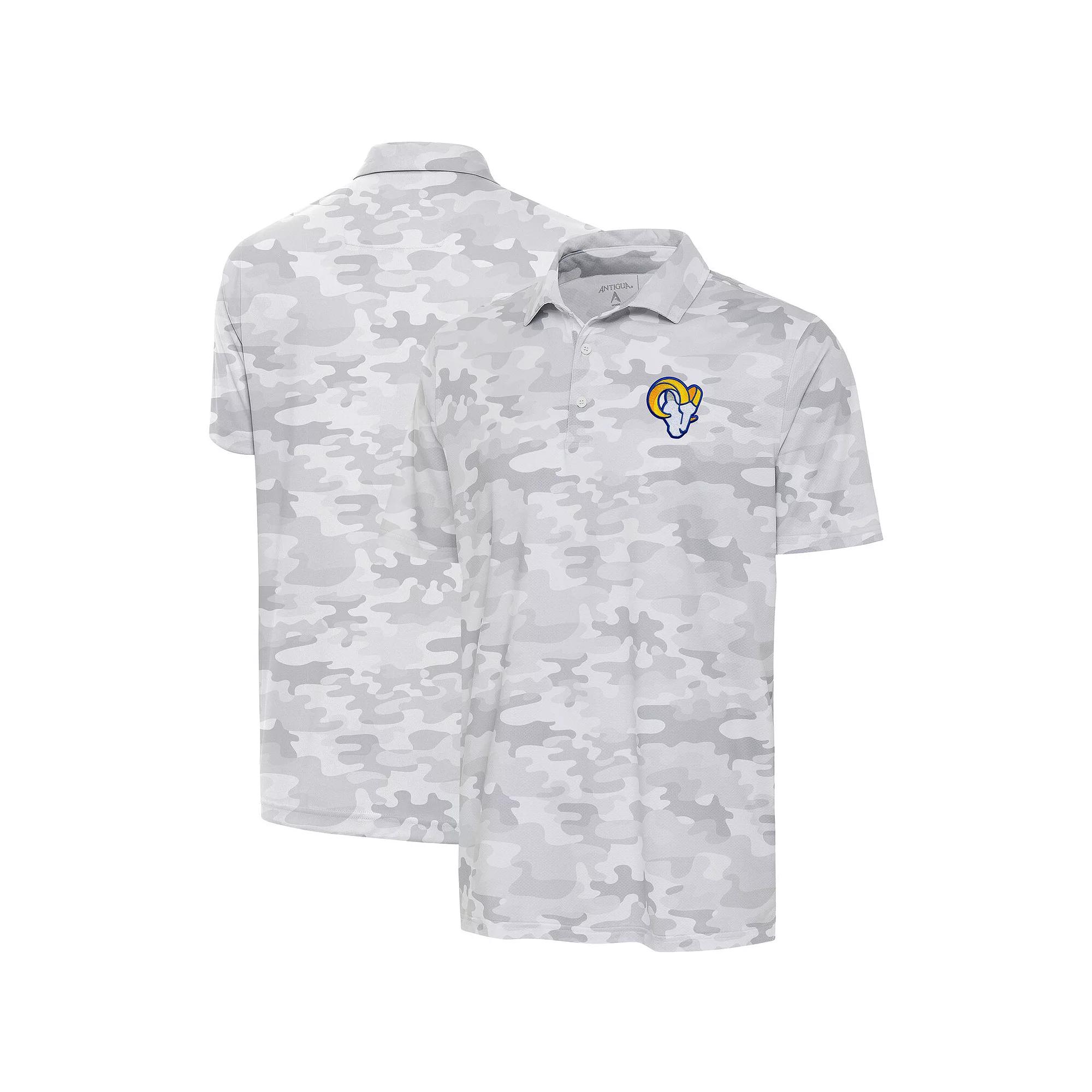 Men's Antigua White Los Angeles Rams Collide Polo,  Product Image