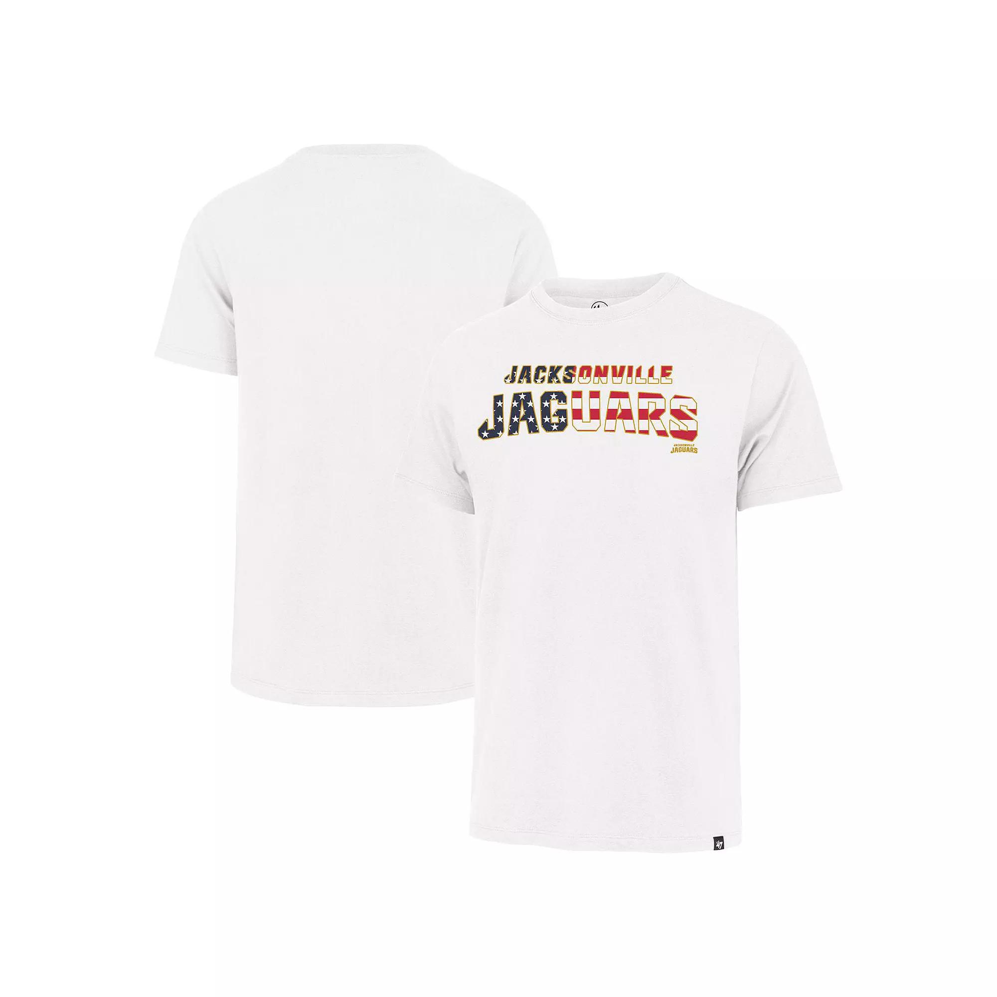 Men's '47 White Jacksonville Jaguars Flag Script Franklin T-Shirt,  Product Image
