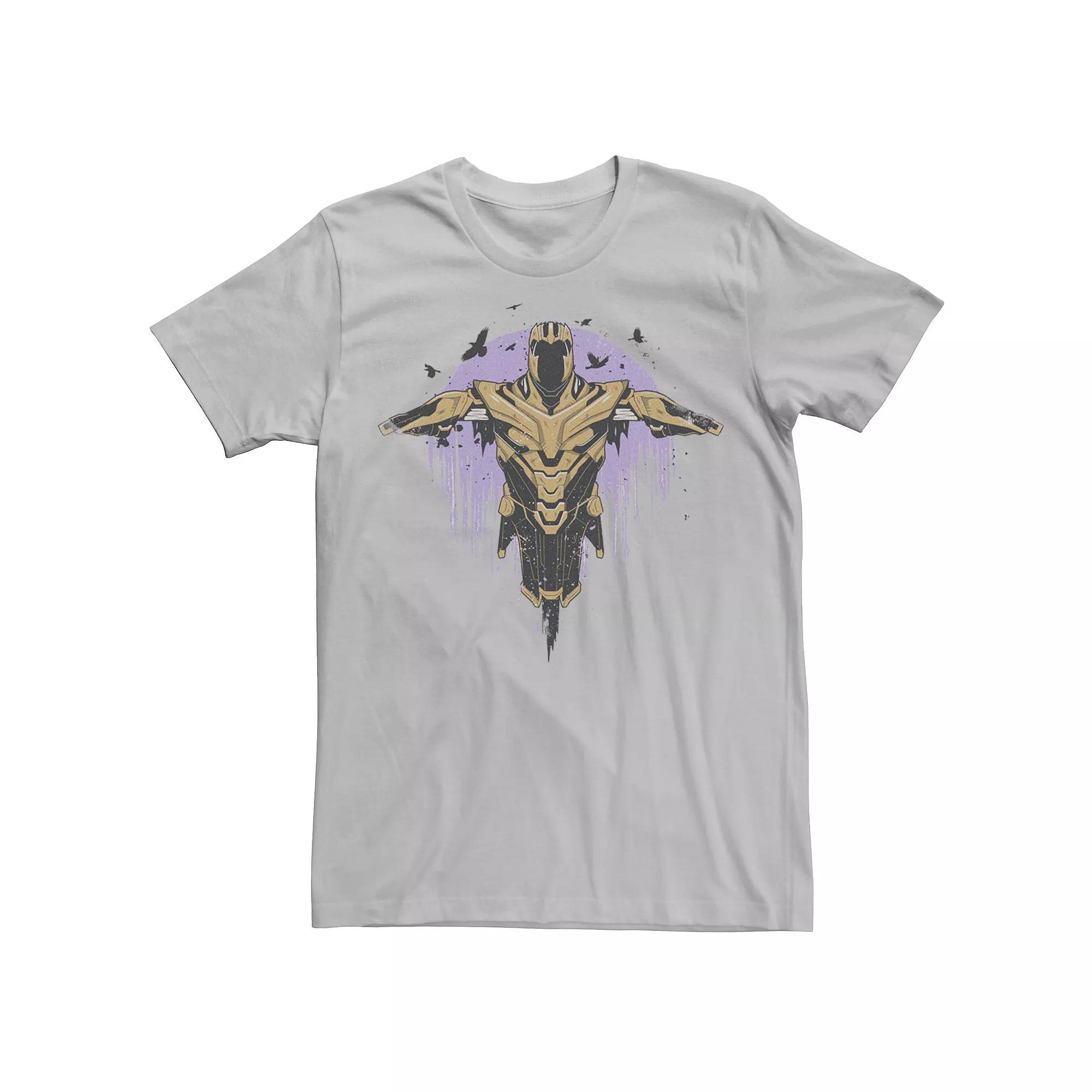 Mens Marvel Avengers Endgame Thanos Armor Painted Fade Portrait Graphic Tee Product Image