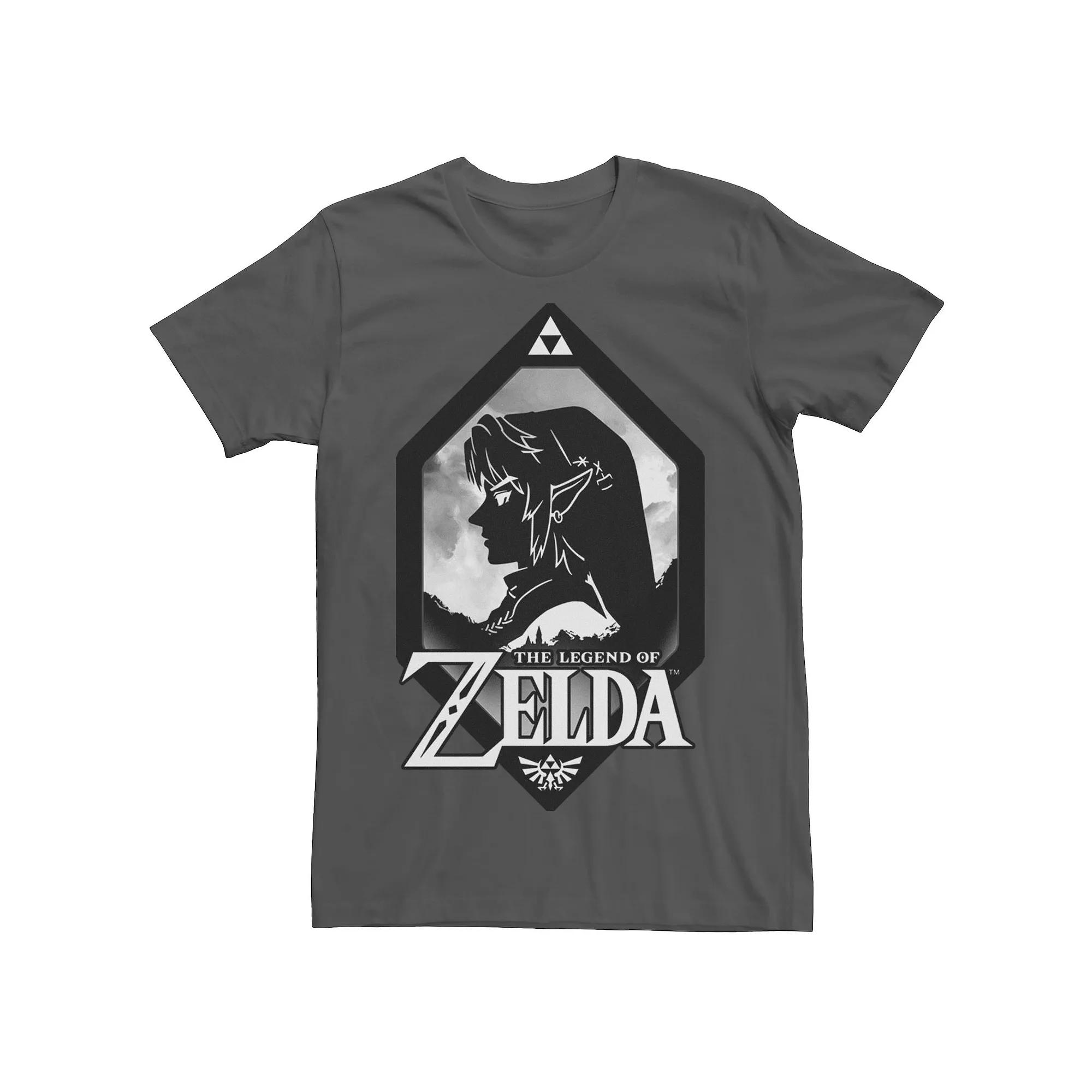 Men's Nintendo Zelda Link Side Profile Diamond Tee,  Product Image