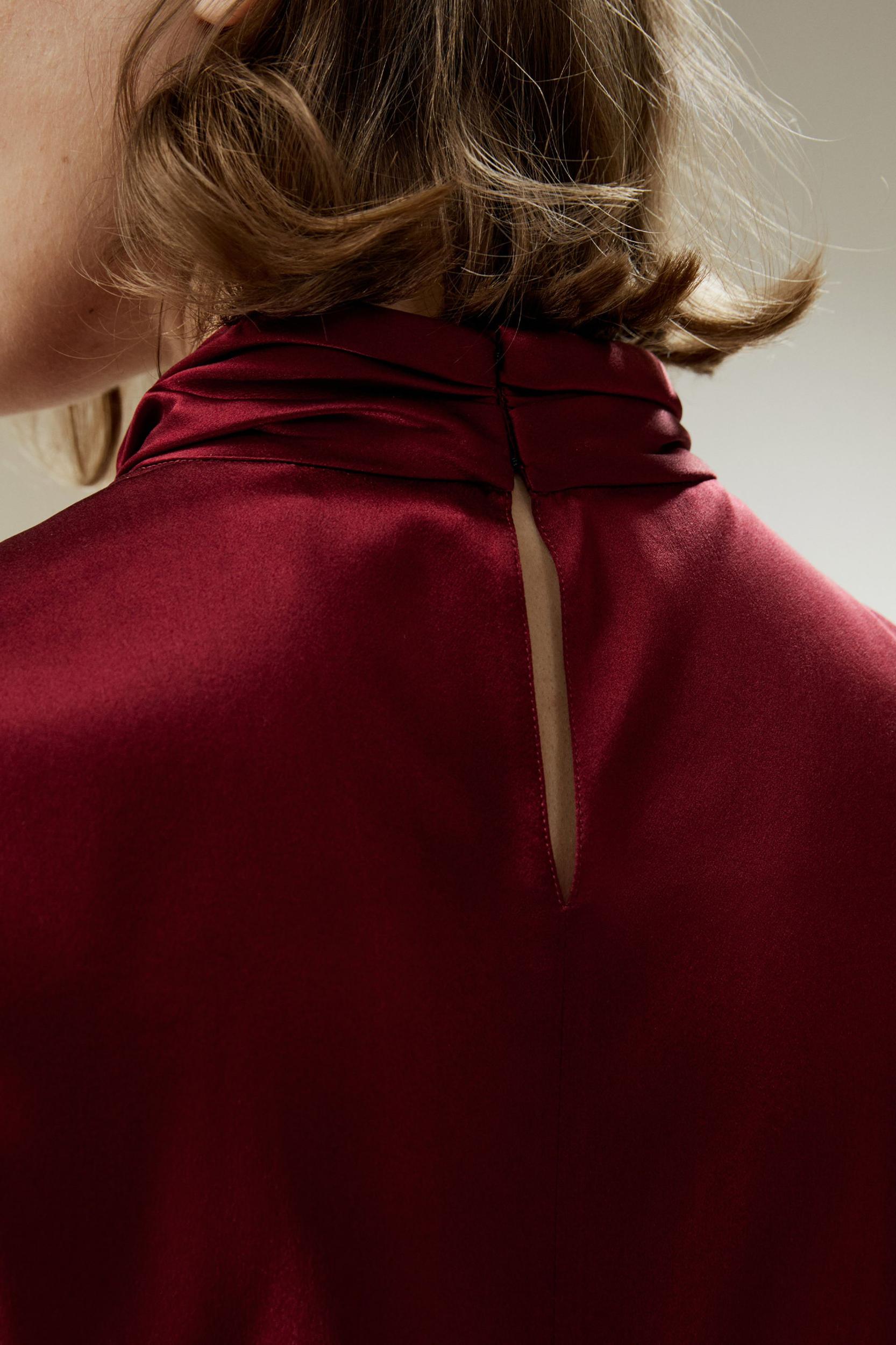 Asymmetrical Embellished Pleats Shirt Product Image