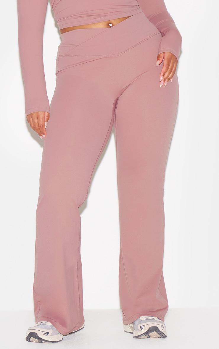 Mauve Sculpt Wrap Waist Yoga Pants Product Image