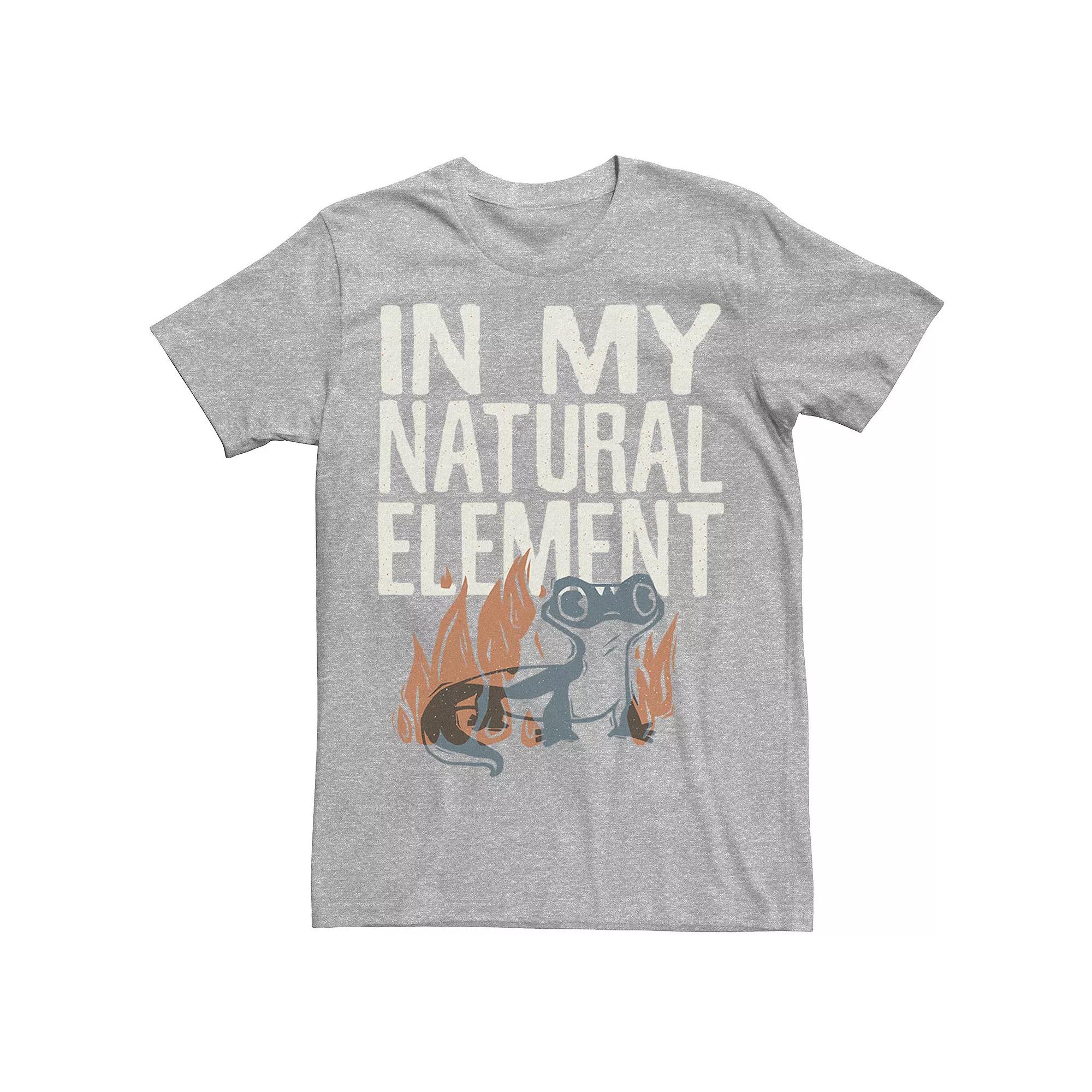 Disney's Frozen 2 Salamander Men's "Natural Element" Graphic Tee, Size: XL, Athletic Grey Product Image