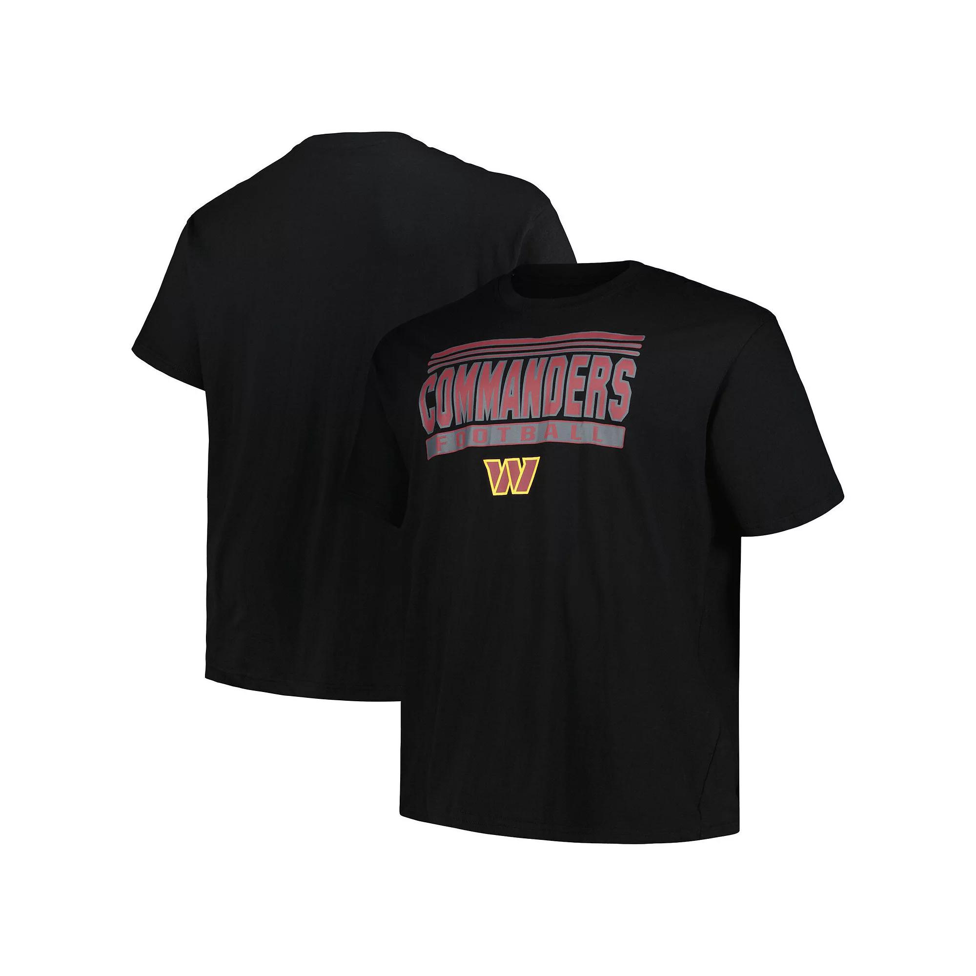 Men's Fanatics Black Washington Commanders Big & Tall Pop T-Shirt,  Product Image