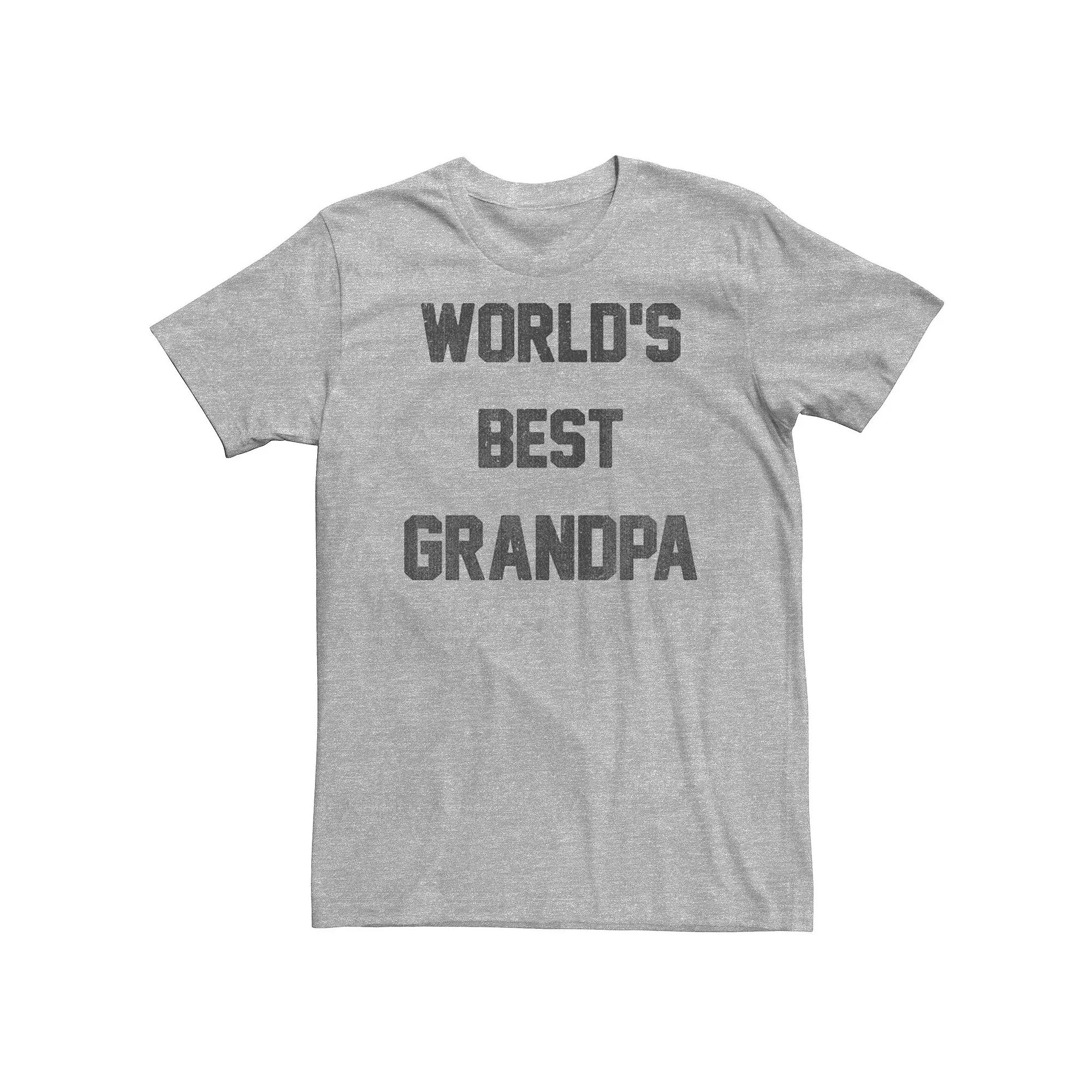 Big & Tall "Worlds Best Grandpa" Tee, Men's,  Product Image