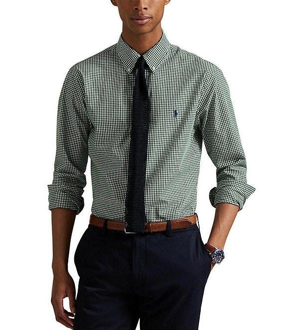 Polo Ralph Lauren Slim Fit Gingham Stretch Poplin Long Sleeve Woven Shirt Product Image