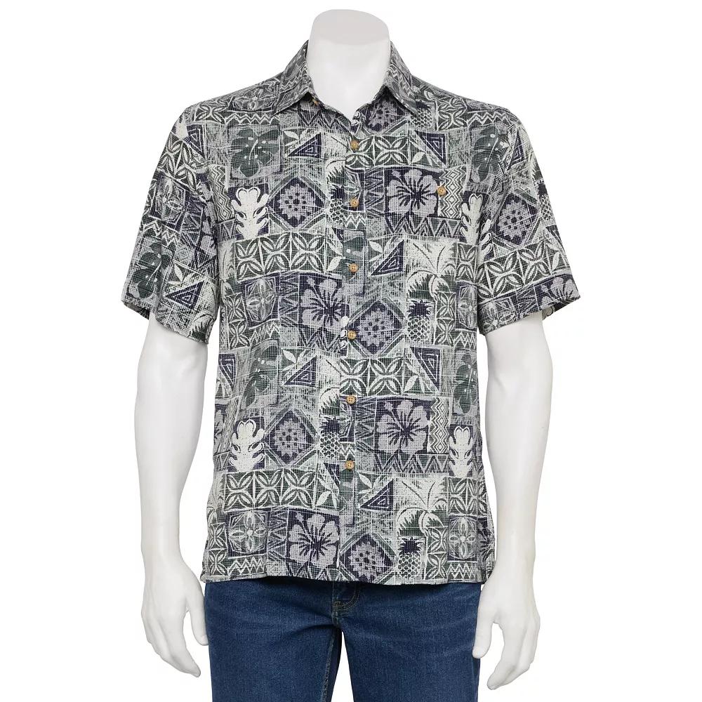 Men's Newport Blue Short Sleeve Button-Up Shirt, Size: XL, Blue Batik Product Image