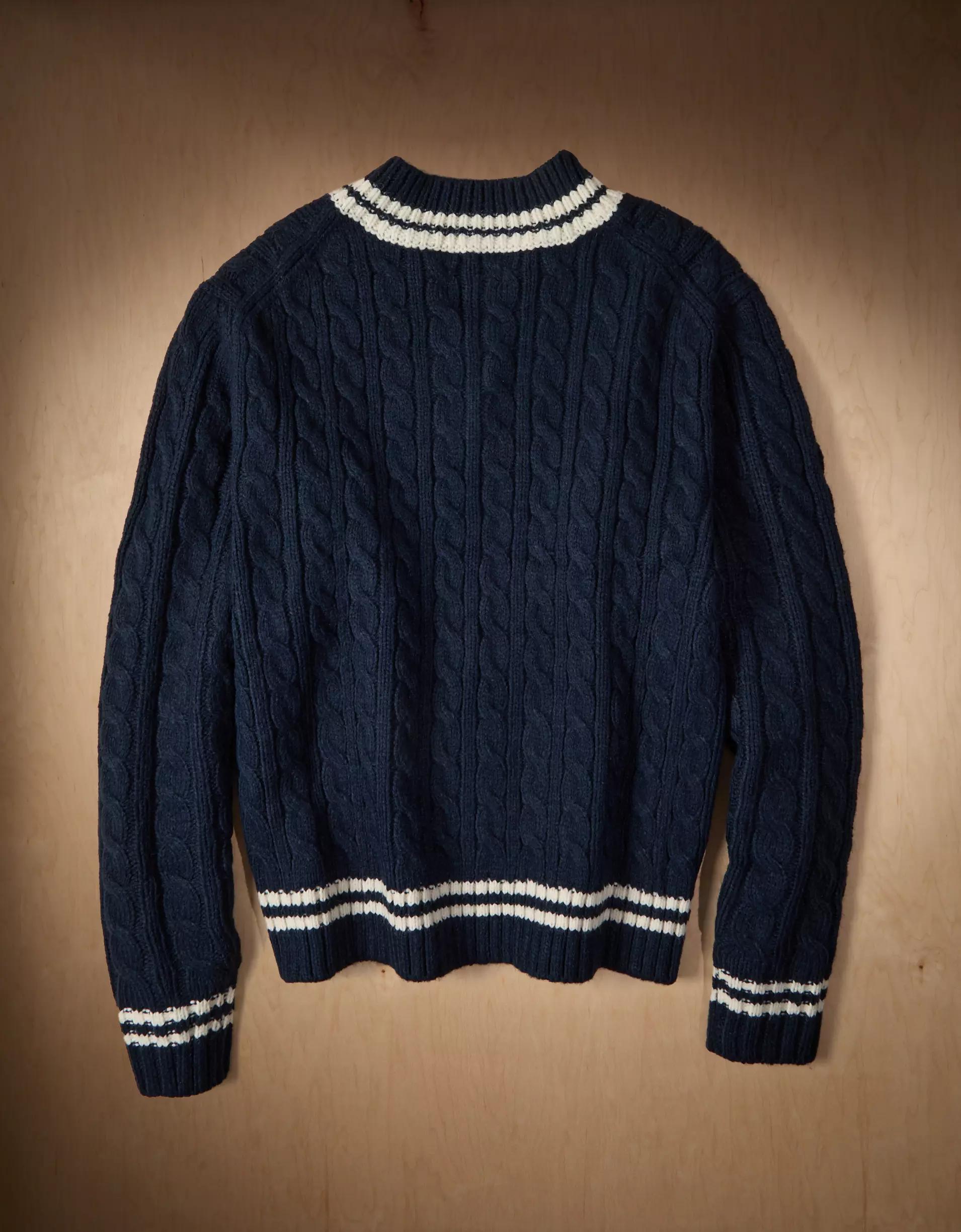 AE x Tru Kolors Cable Knit Cricket Sweater Product Image