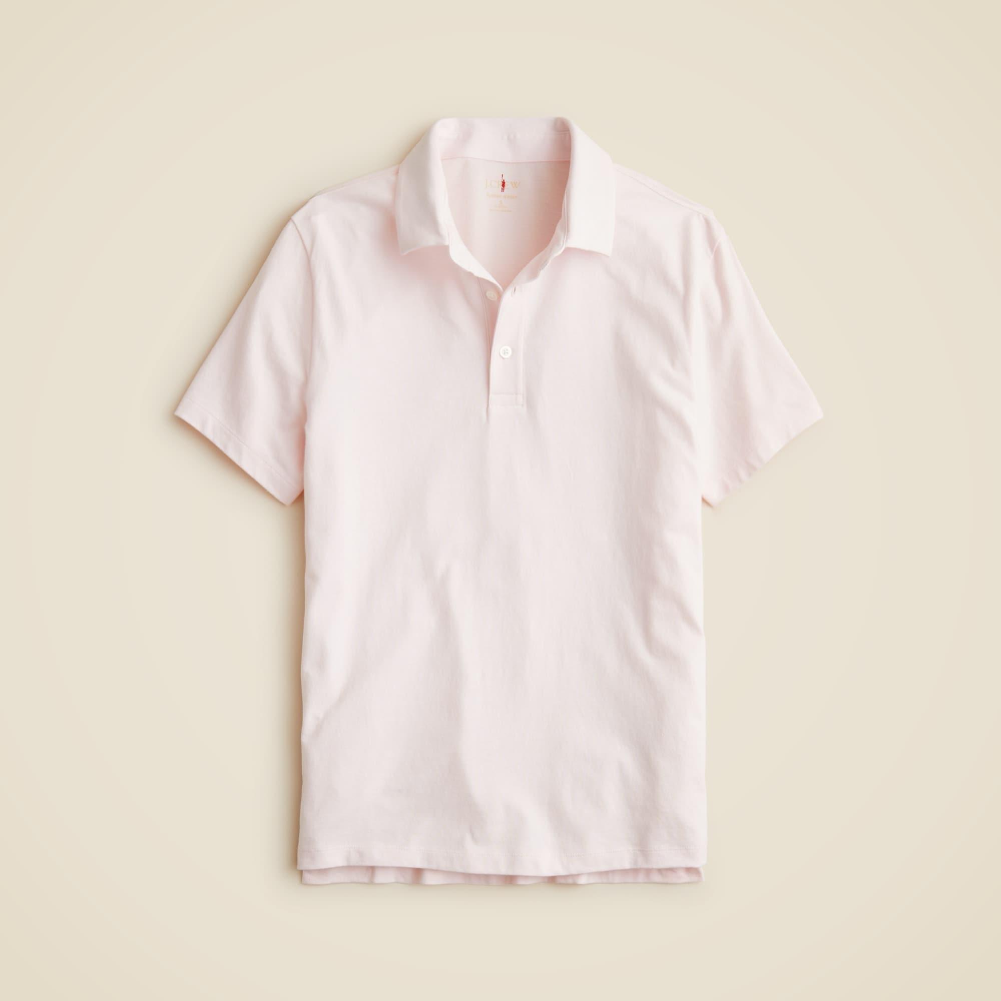 Sueded cotton polo shirt Product Image