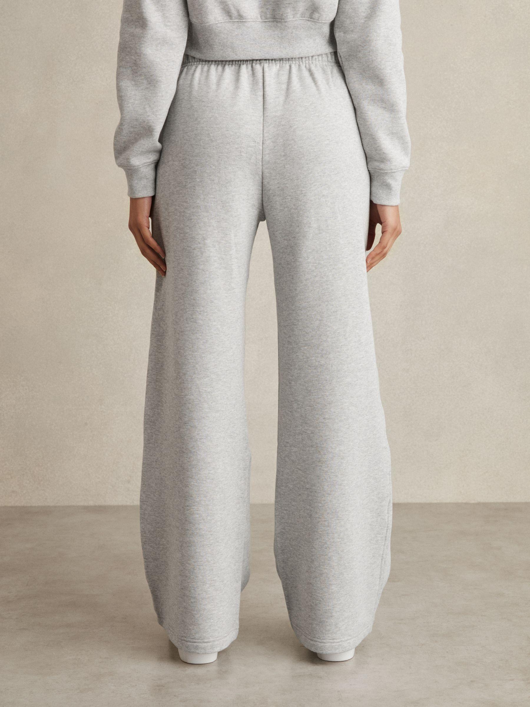 Good American Wide-Leg Joggers in Heather Grey Product Image