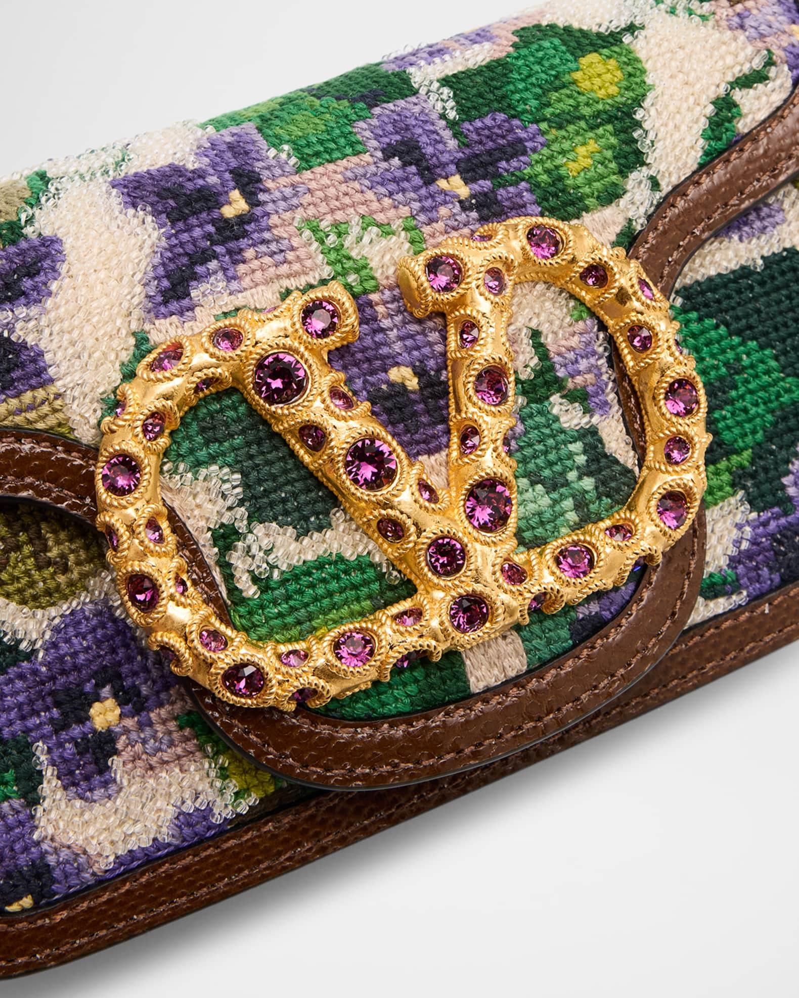 Loco Embroidered Small Shoulder Bag with Jewel Logo Product Image