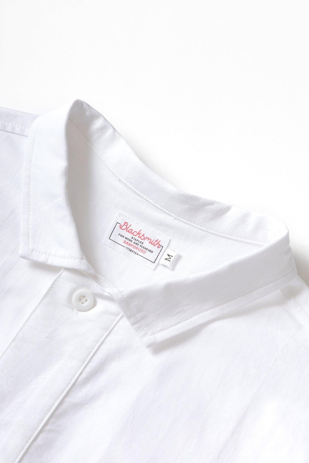 Blacksmith - 'Boxford' Short Sleeve Utility Shirt - White Product Image