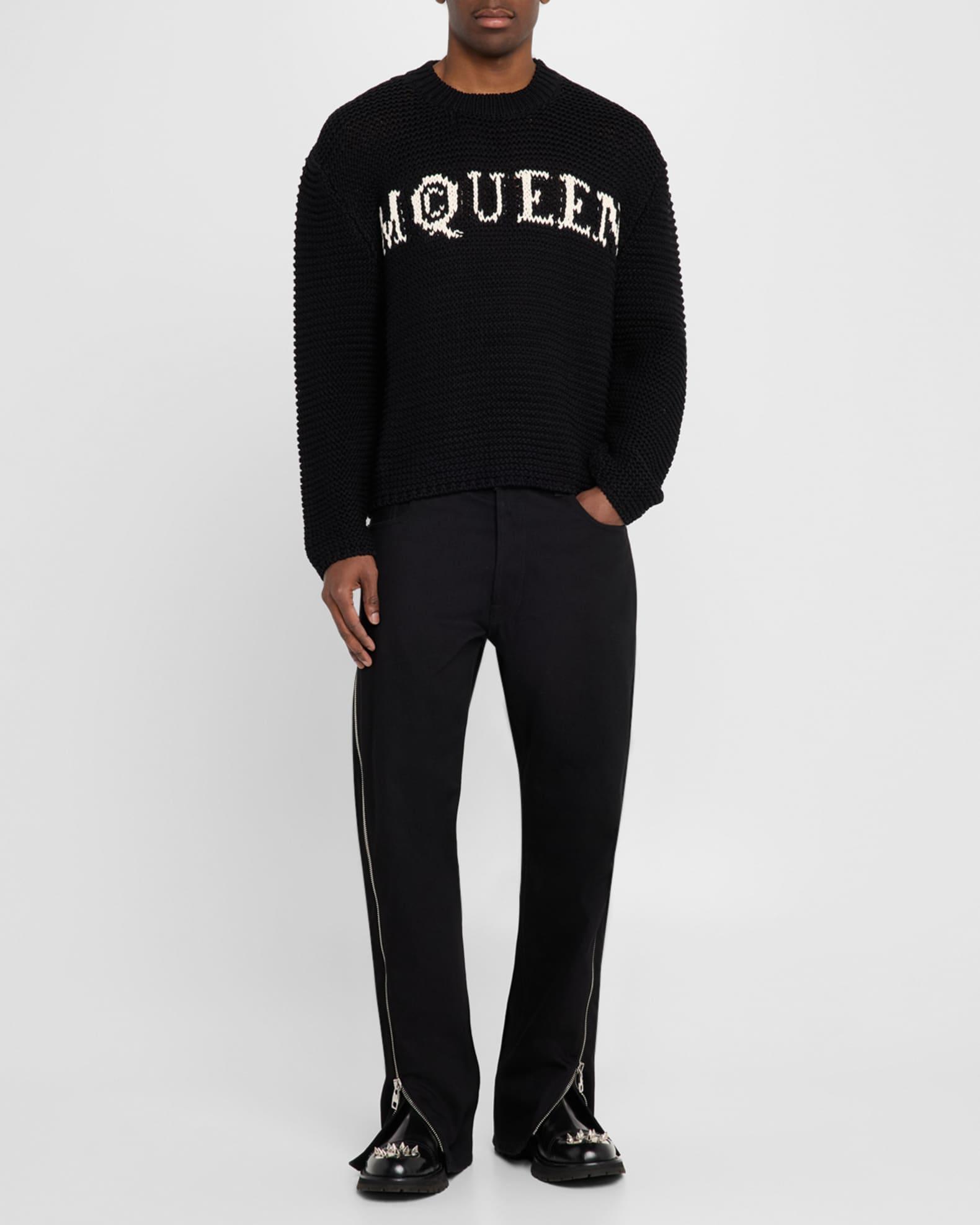 Men's Crewneck Logo Intarsia Sweater Product Image