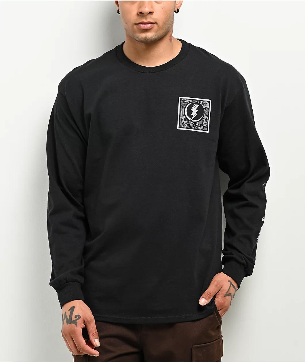 CboysTV Electric Bomb Black Long Sleeve T-Shirt Product Image