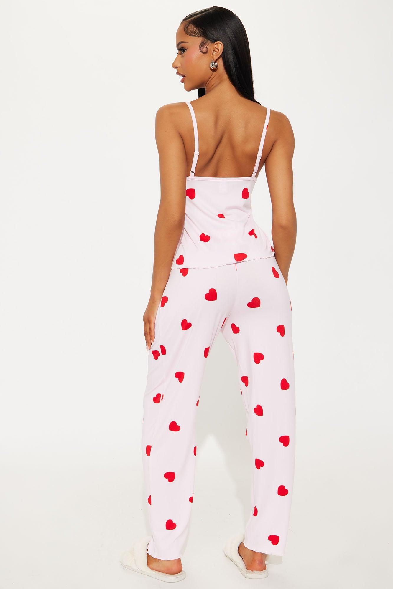 I Heart You PJ Pant Set - Pink Product Image