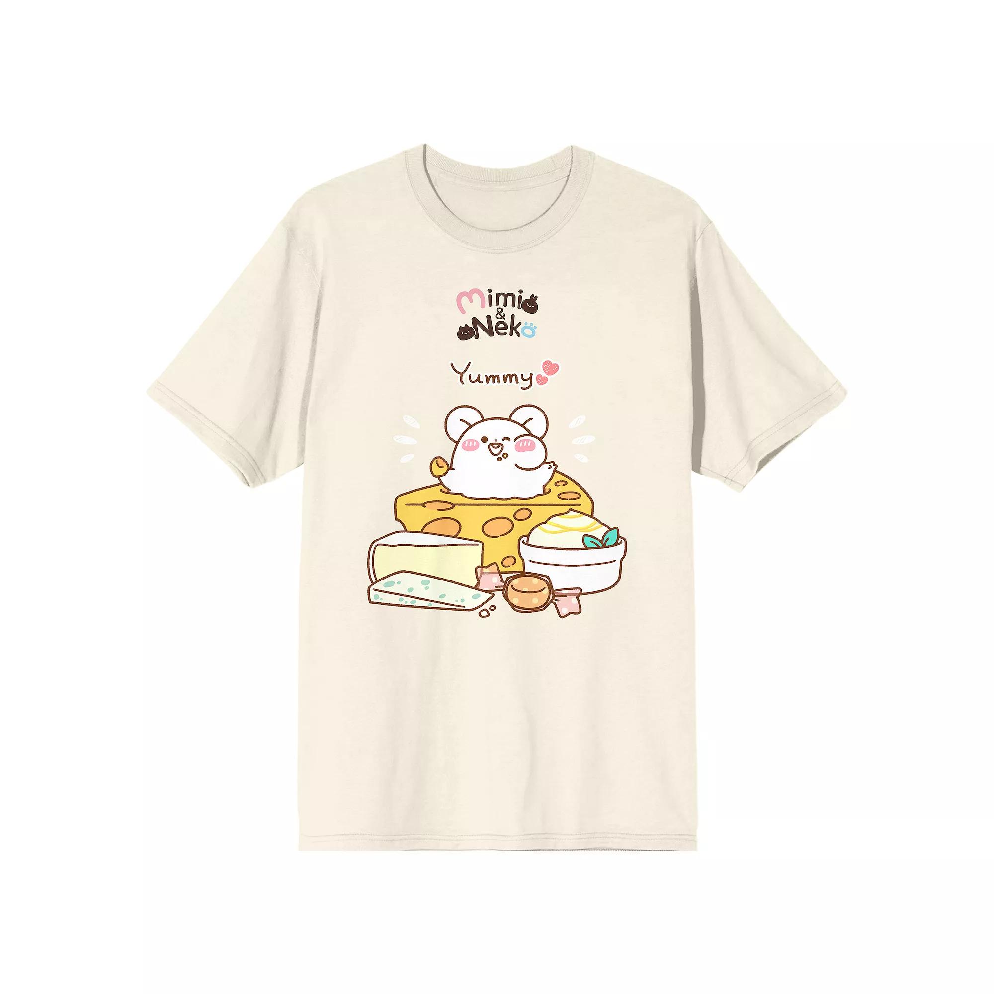 Men's Mimi & Neko Nezu Eating Yum Tee,  Product Image