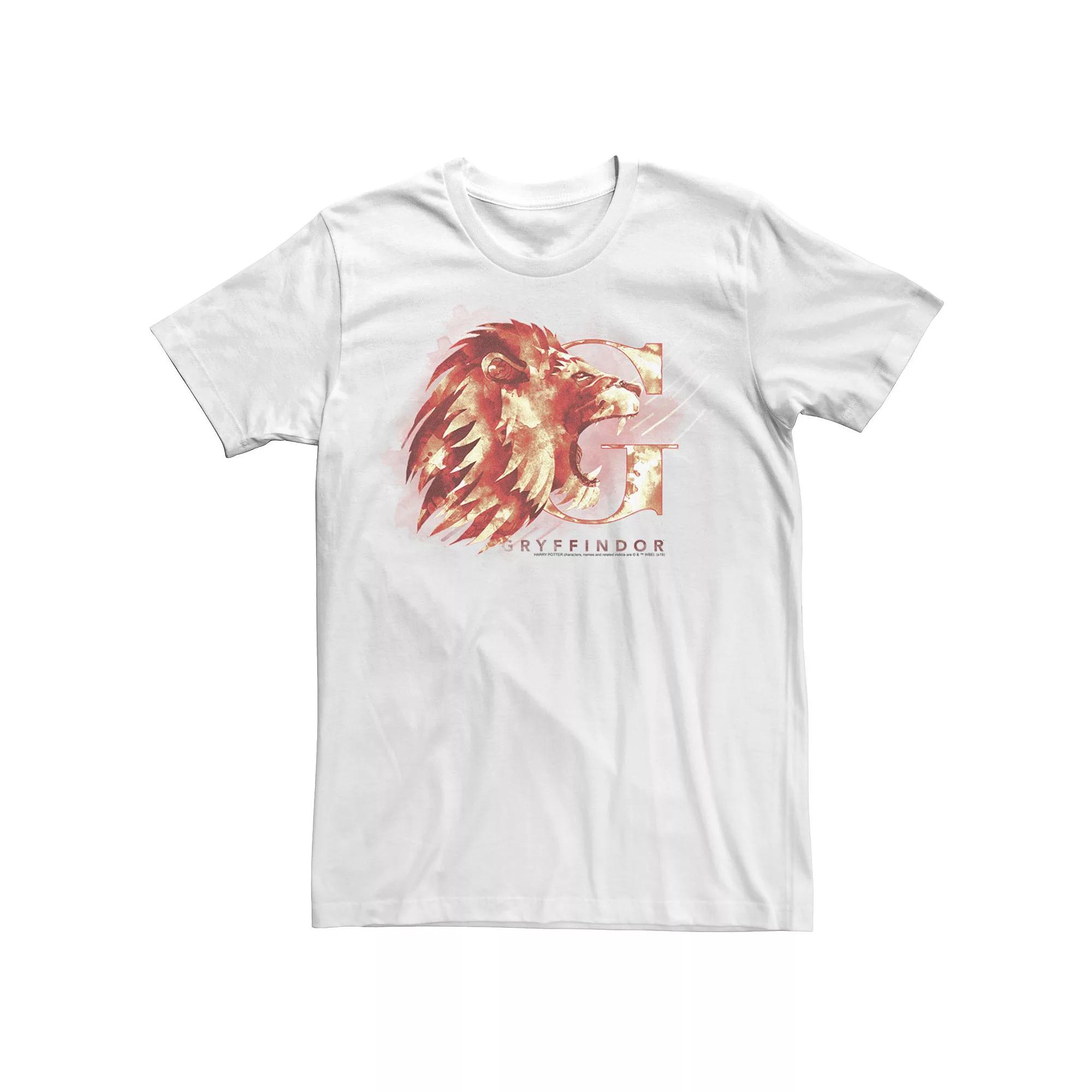 Men's Harry Potter Gryffindor Lion Logo Tee, Size: 3XL, White Product Image