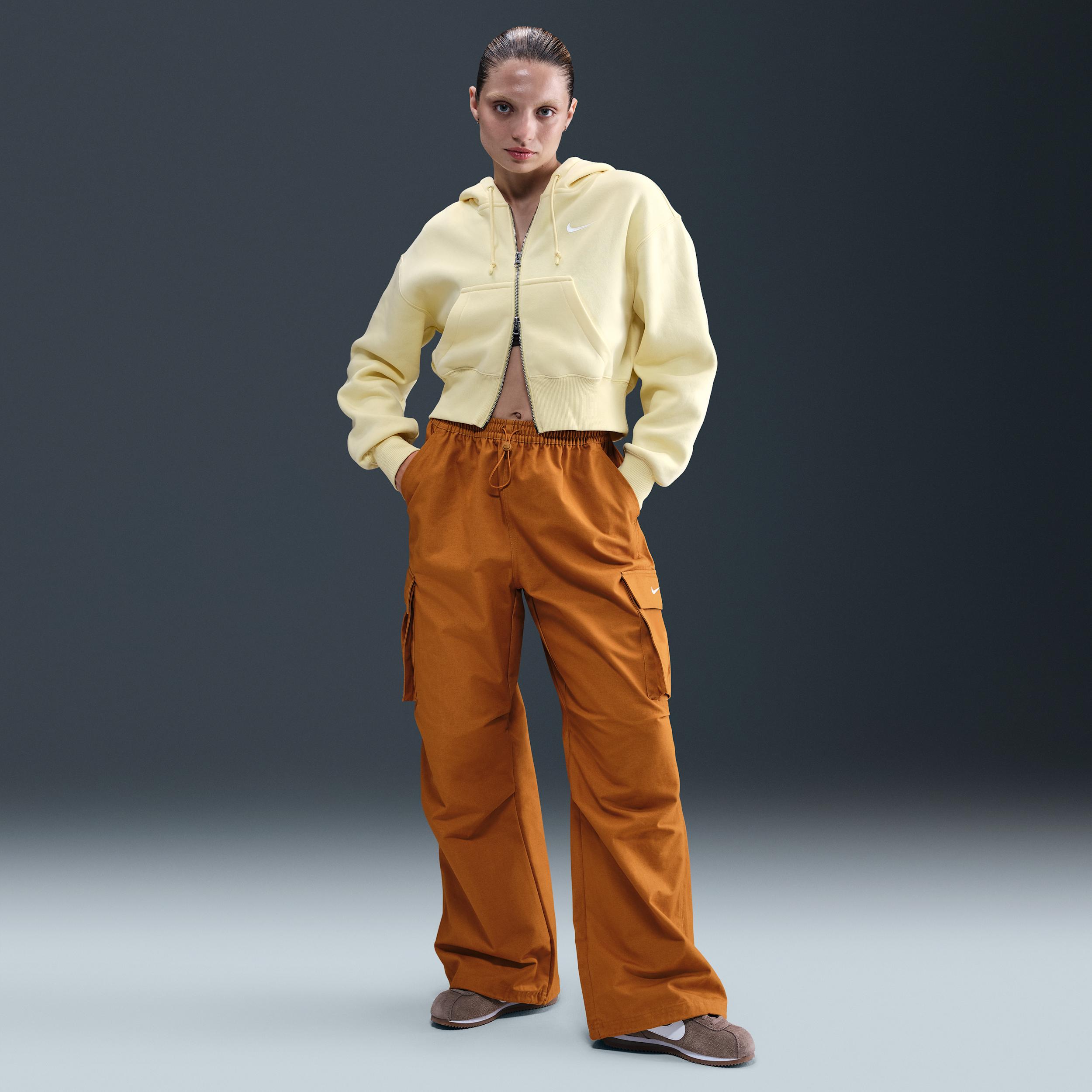 Womens Nike Sportswear Mid-Rise Oversized Woven Cargo Pants | HV1966-754 Product Image