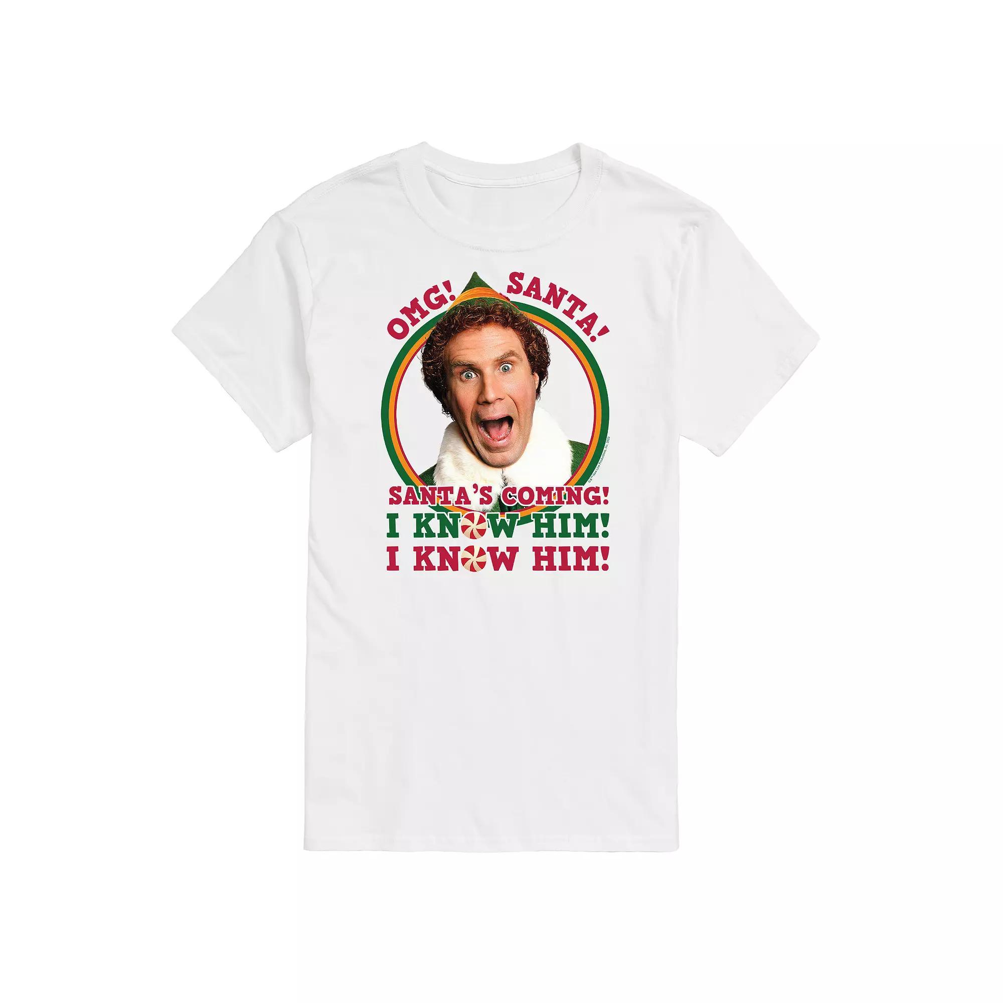 Men's Elf OMG Santa I Know Him Tee,  Product Image