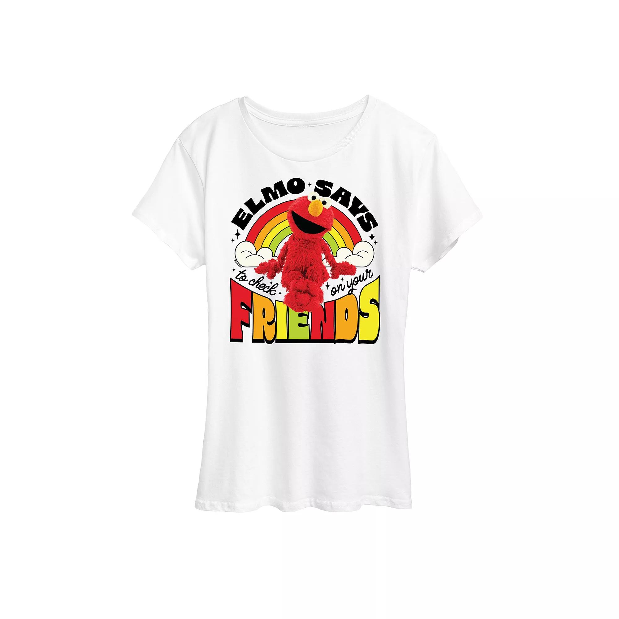 Women's Sesame Street Elmo Check On Friends Graphic Tee,  Product Image