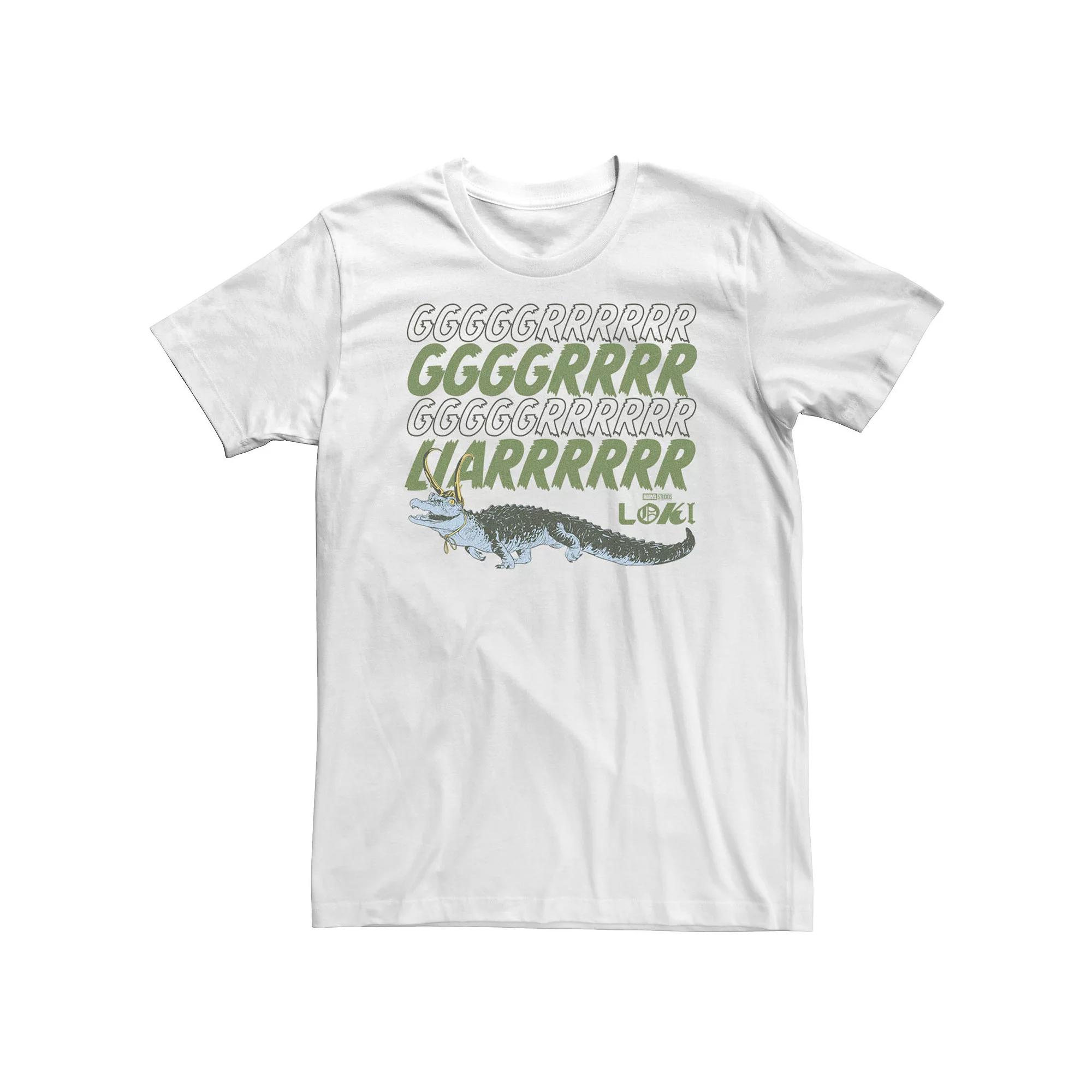 Big & Tall Marvel Loki Alligator Loki GRGRGRGRLIAR Portrait Tee, Men's, Size: XL Tall, White Product Image