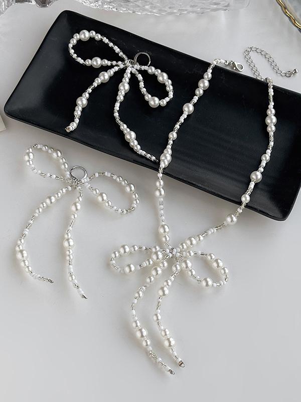 Bowknot Drop Earrings + Necklaces Accessories Product Image