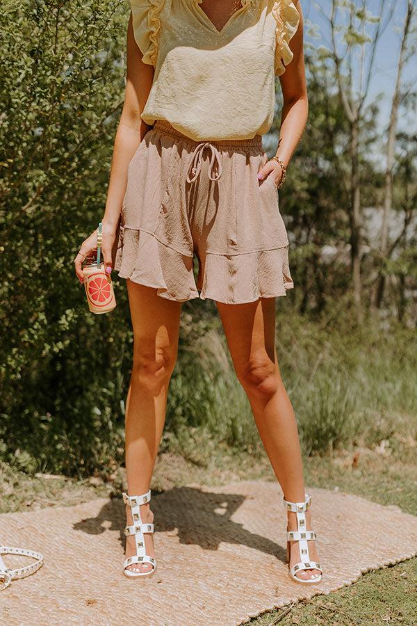 Desert Sensation High Waist Shorts In Iced Latte Product Image