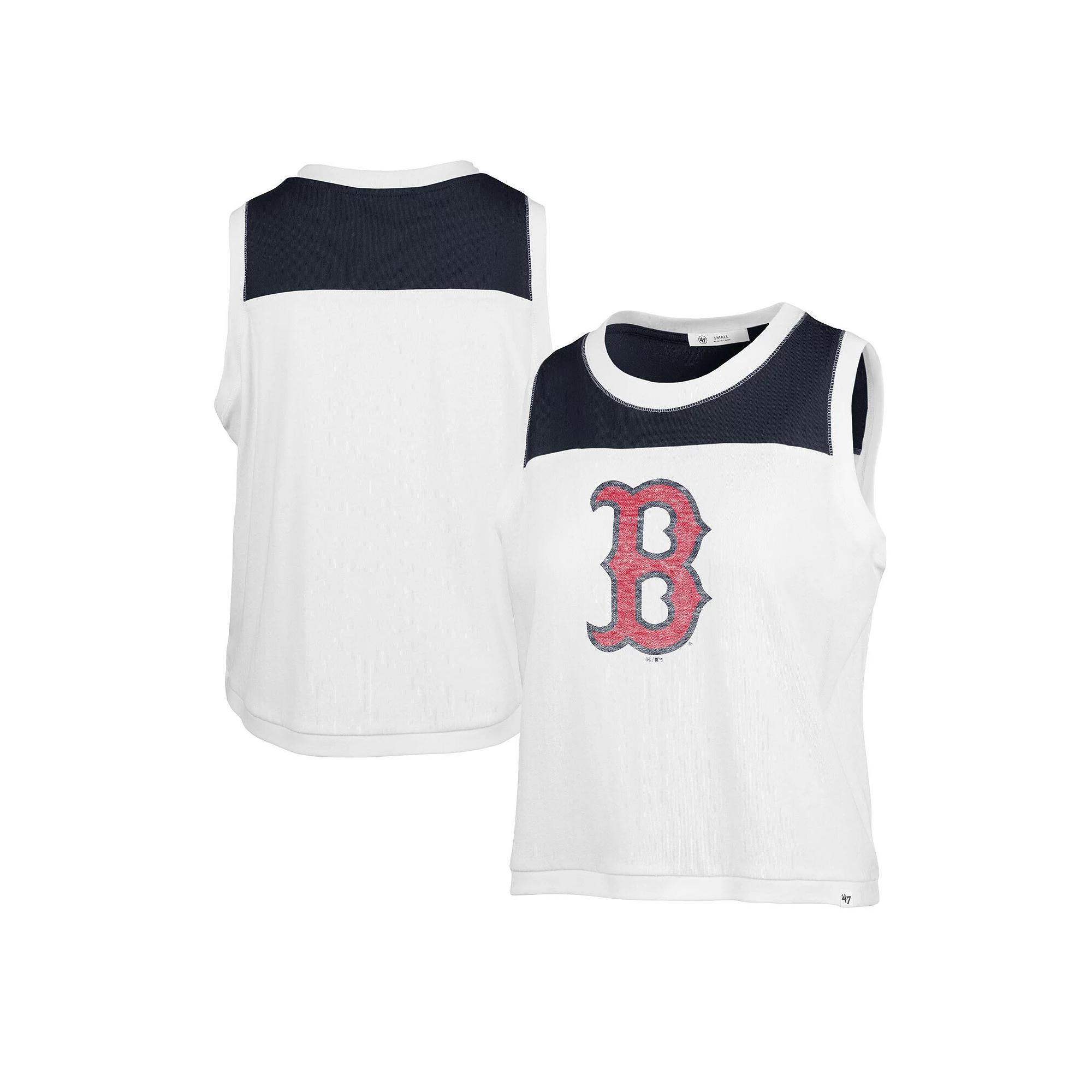 Women's '47 White Boston Red Sox Premier Zoey Waist Length Tank Top, Size: XL Product Image