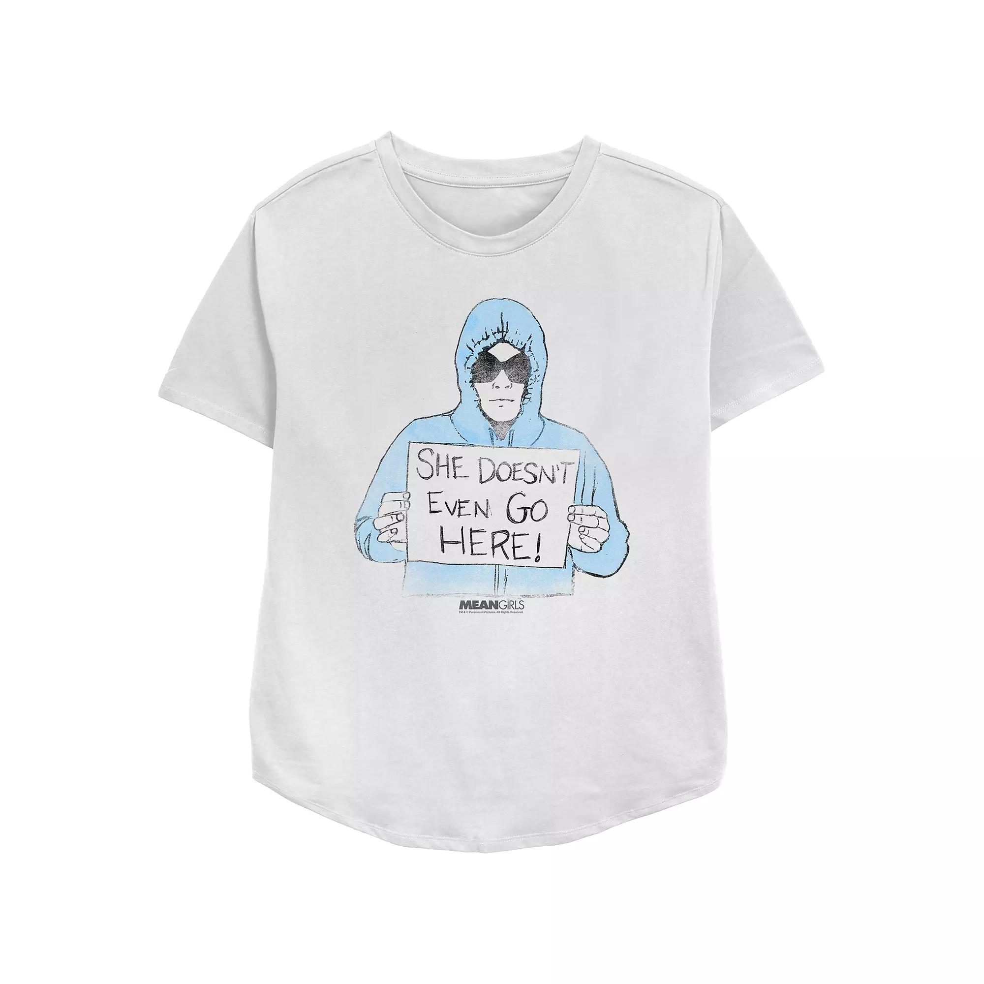 Women's Mean Girls Damian She Doesn't Even Go Here Relaxed Fit Graphic Tee, Girl's,  Product Image