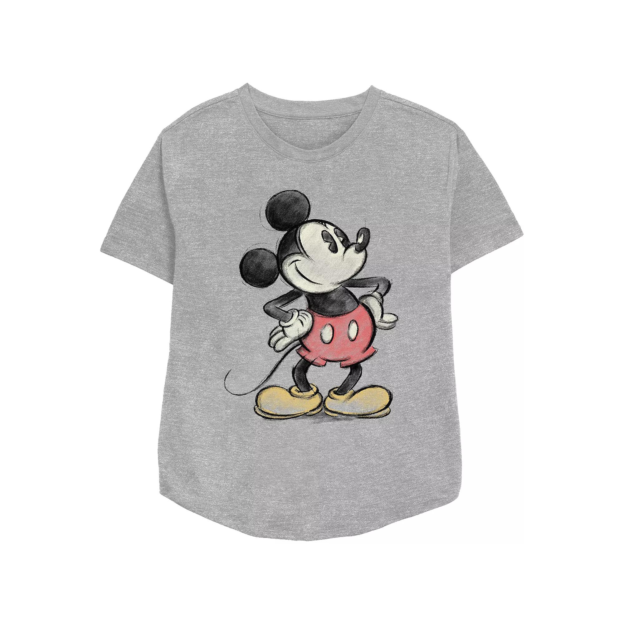 Disney's Mickey Mouse Color Sketch Women's Relaxed Fit Graphic Tee,  Product Image